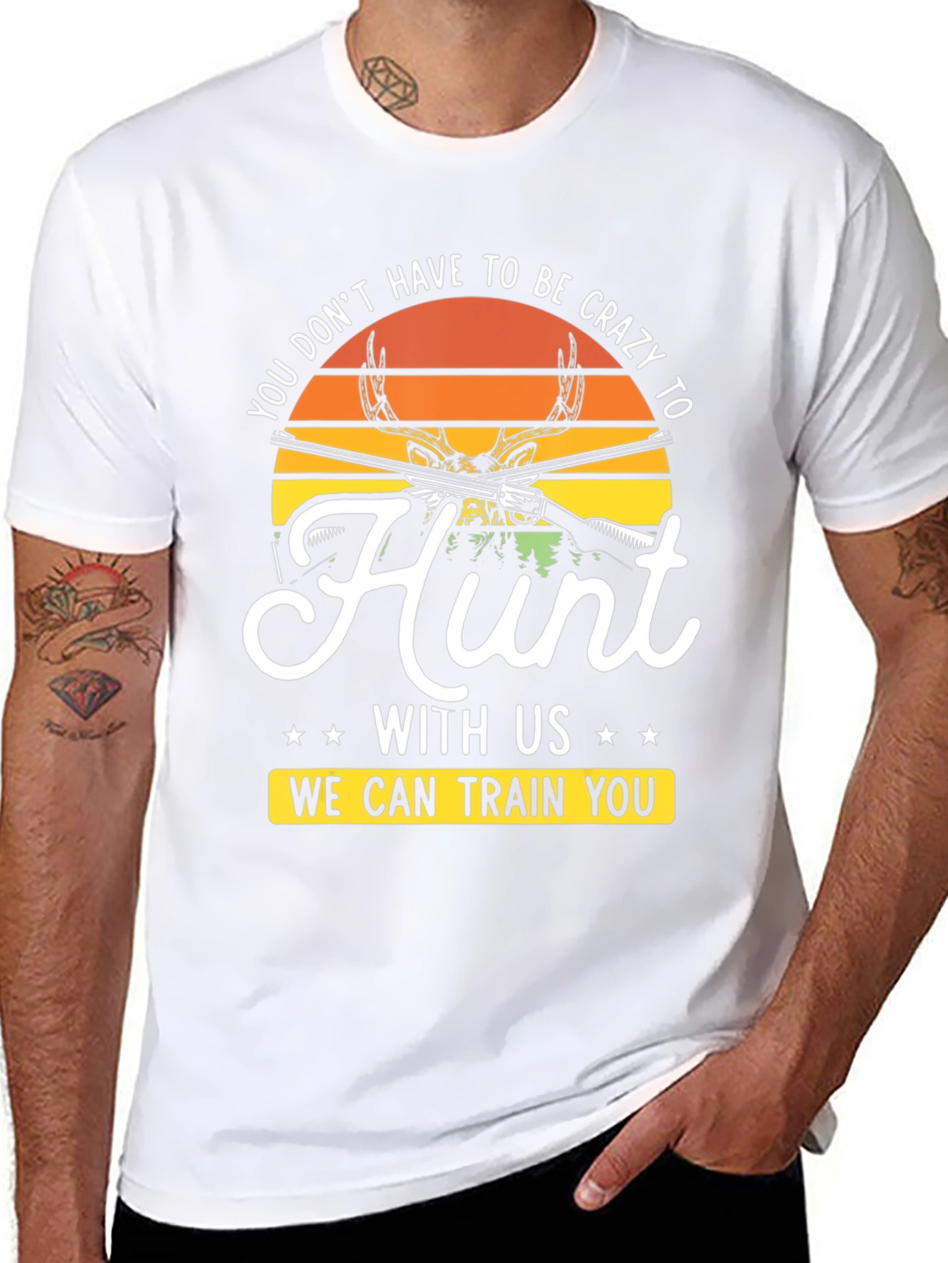 Crazy to Hunt Graphic T-Shirt