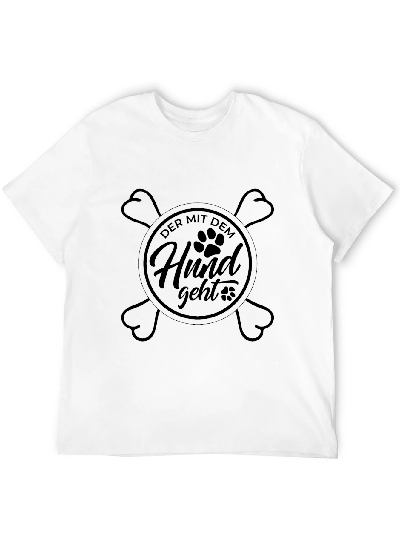 Der Mit Dem Hund Geht Graphic T-Shirt