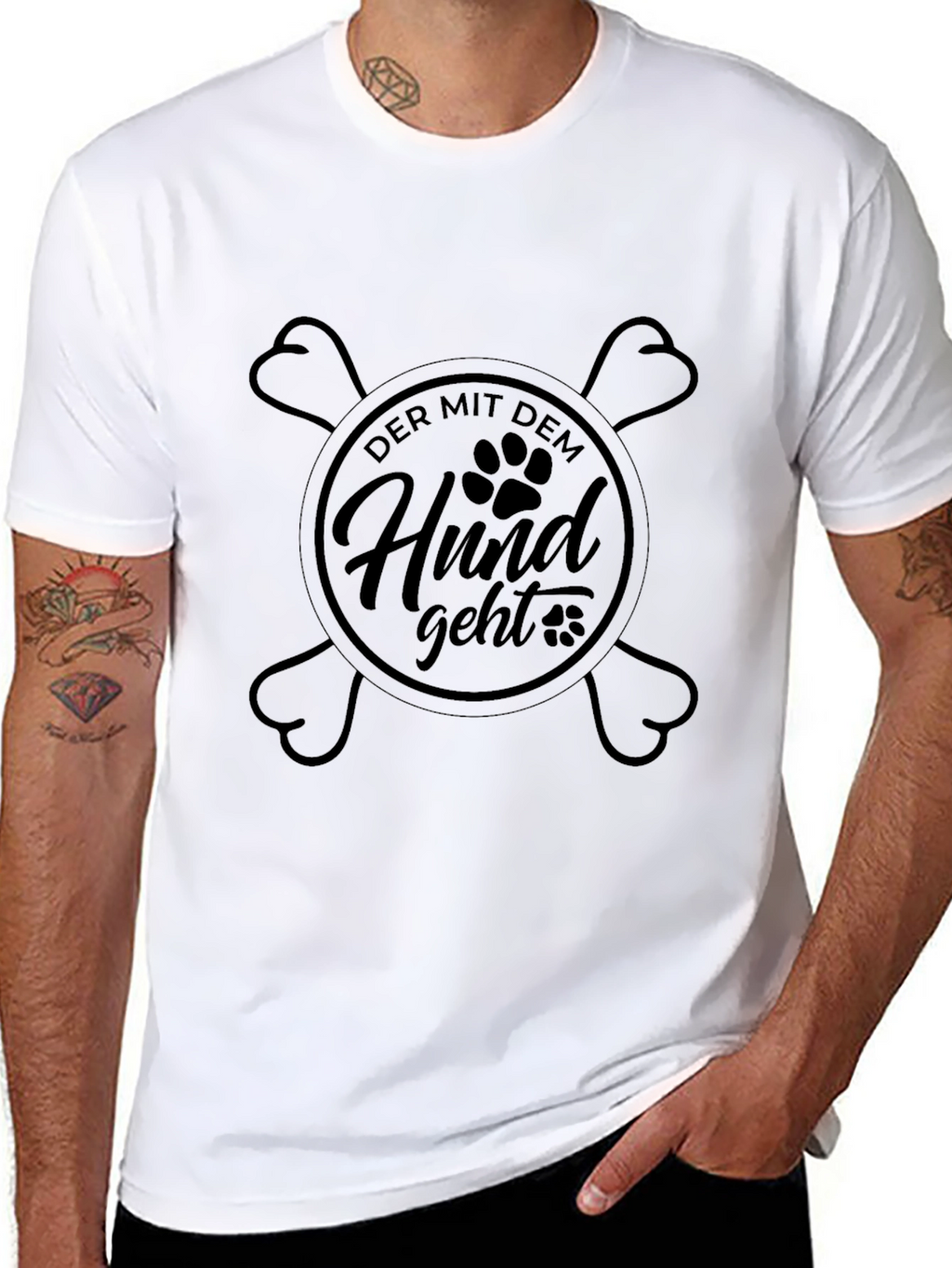 Der Mit Dem Hund Geht Graphic T-Shirt