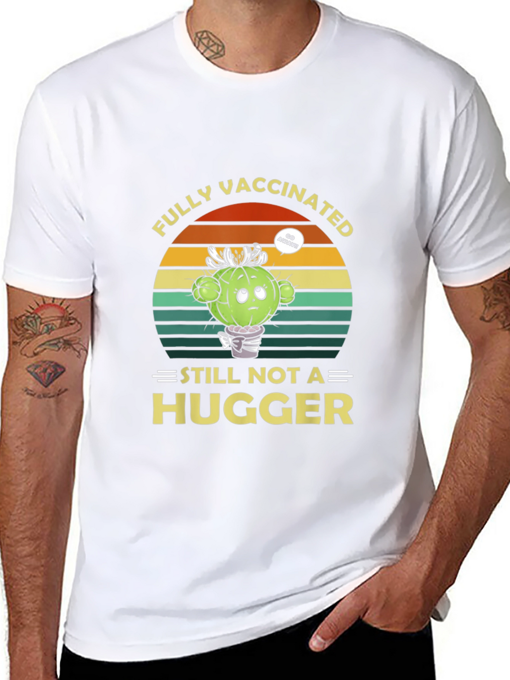 Fully Vaccinated Cactus Novelty T-Shirt