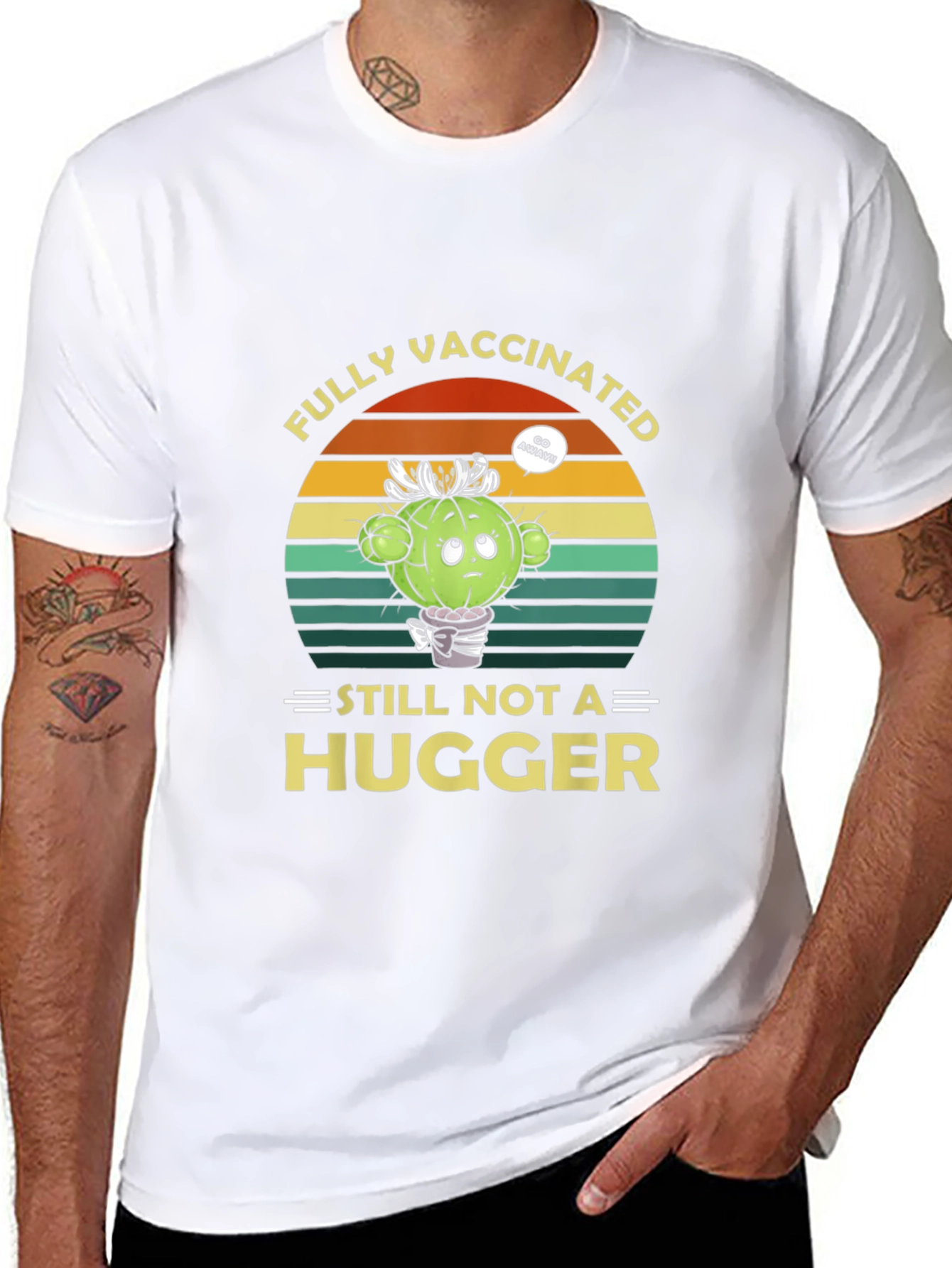 Fully Vaccinated Cactus Novelty T-Shirt