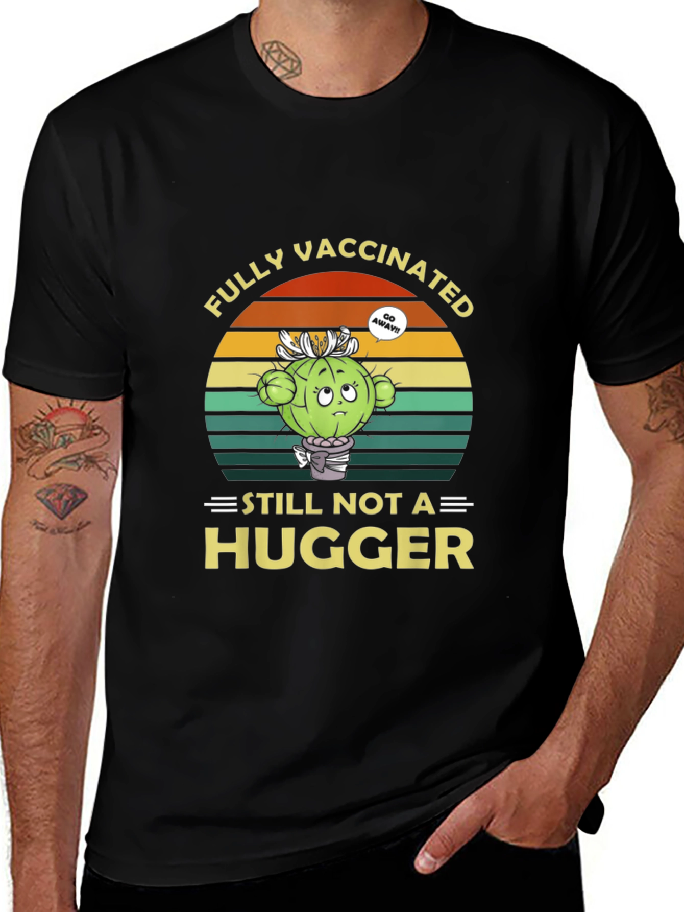 Fully Vaccinated Cactus Novelty T-Shirt