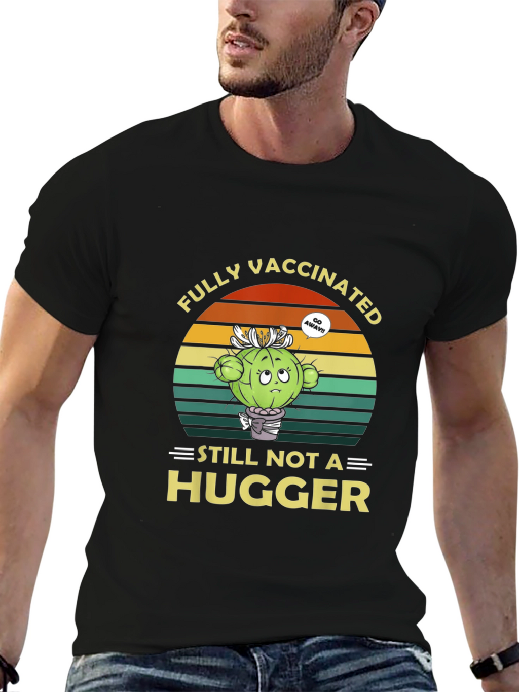 Fully Vaccinated Cactus Novelty T-Shirt