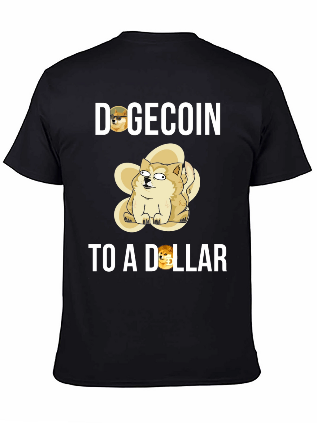 Dogecoin To a Dollar Black T-Shirt
