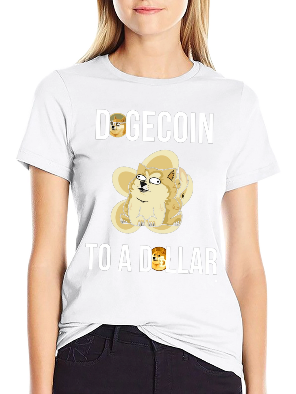Dogecoin To a Dollar Black T-Shirt