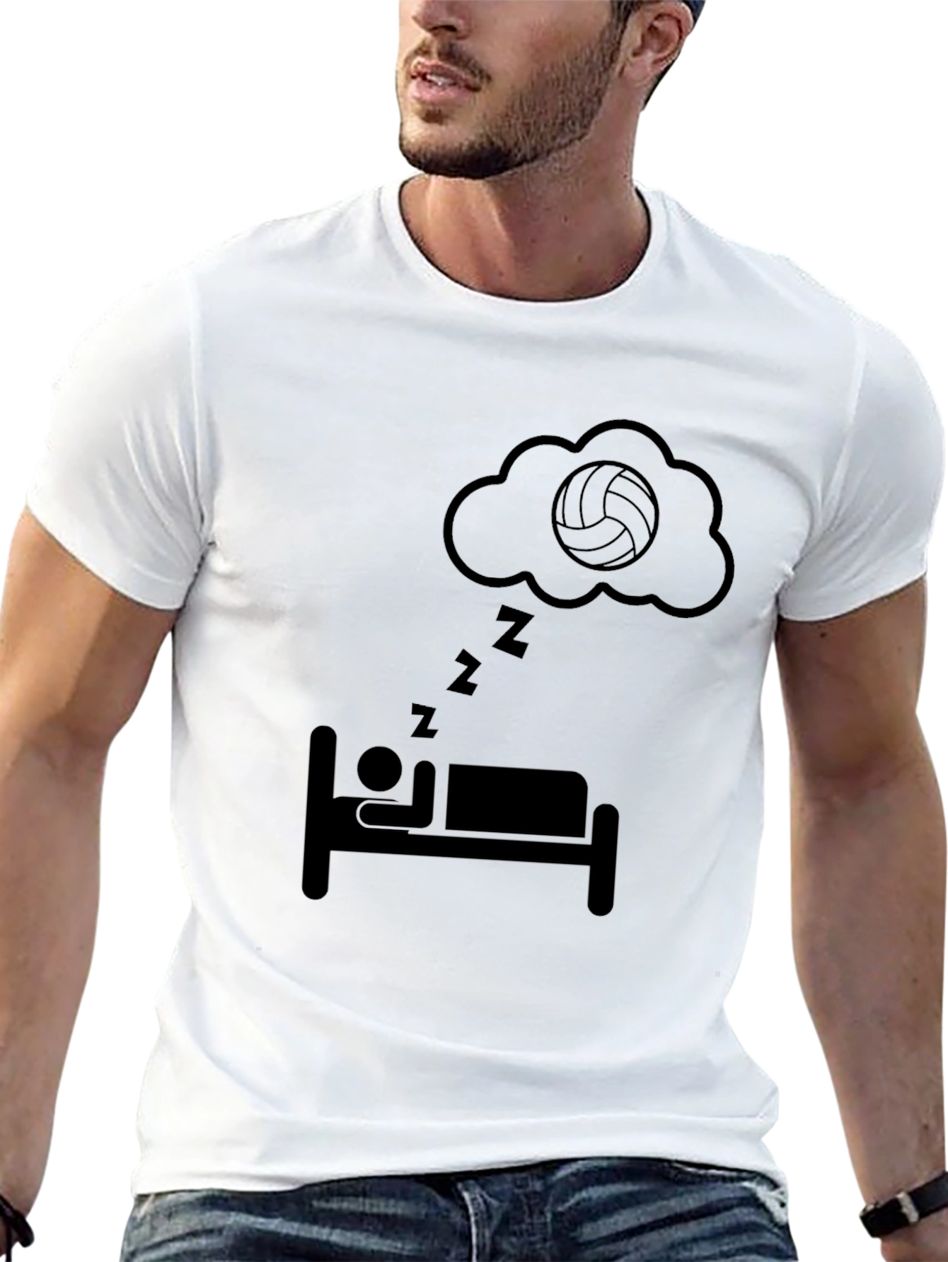 Volleyball Dreamer Black T-Shirt