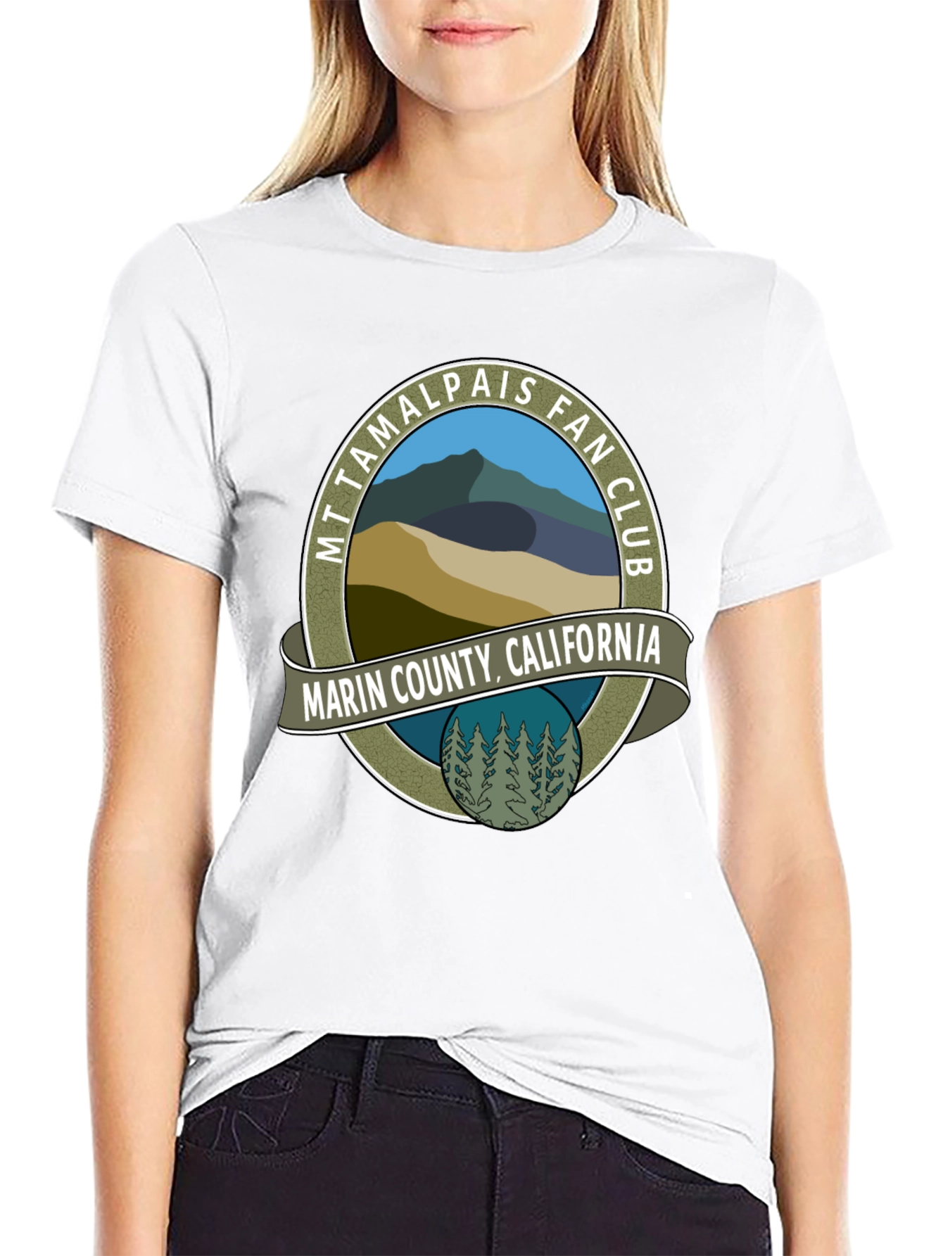 Mt Tamalpais Fan Club Black T-Shirt