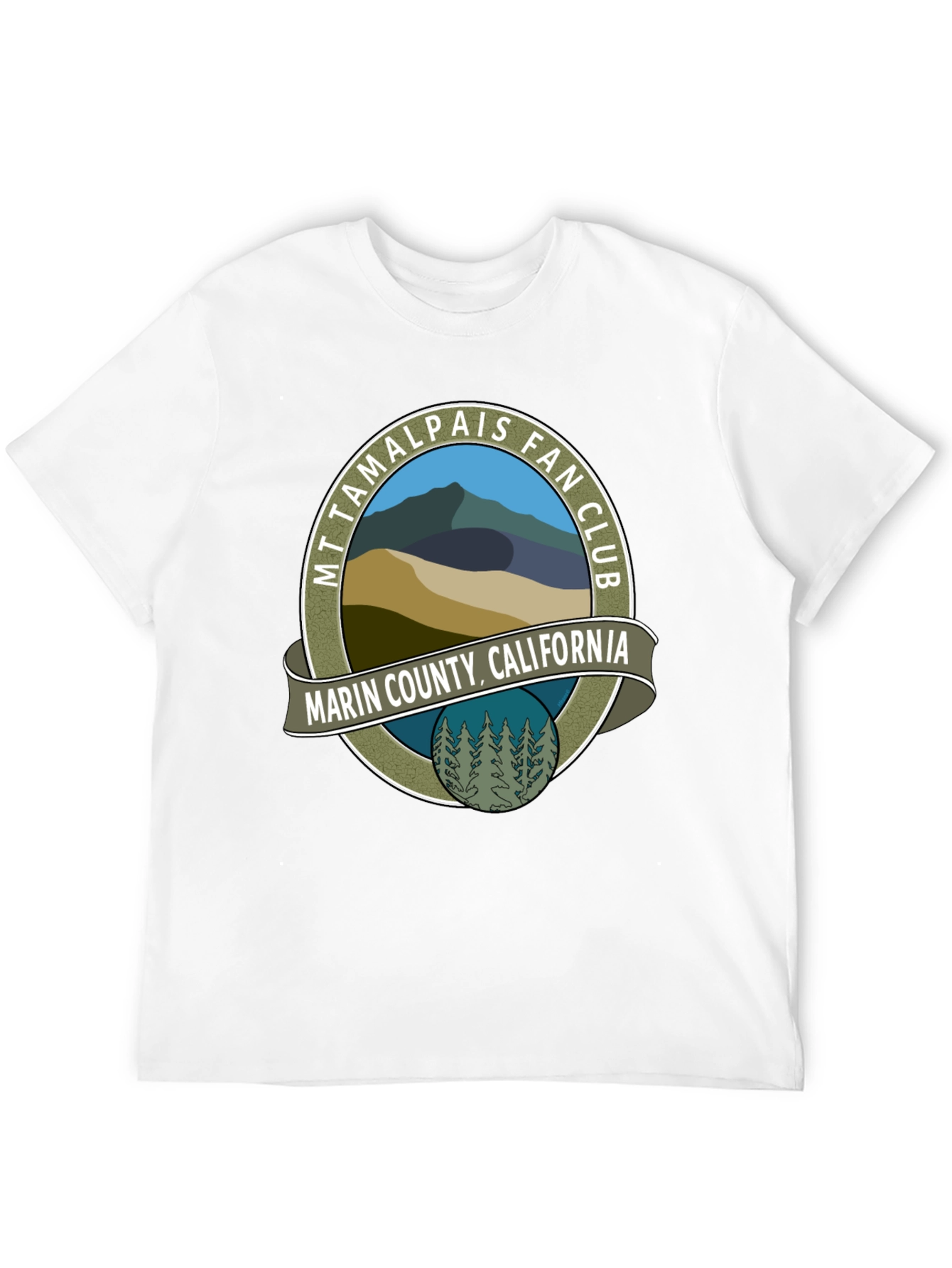 Mt Tamalpais Fan Club Black T-Shirt
