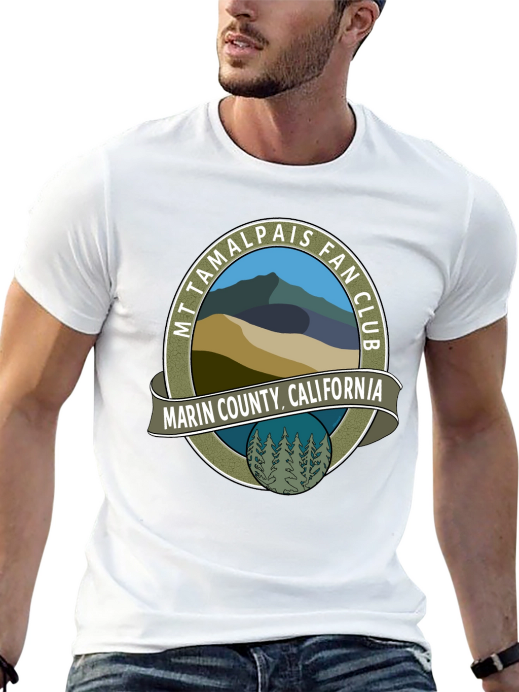 Mt Tamalpais Fan Club Black T-Shirt