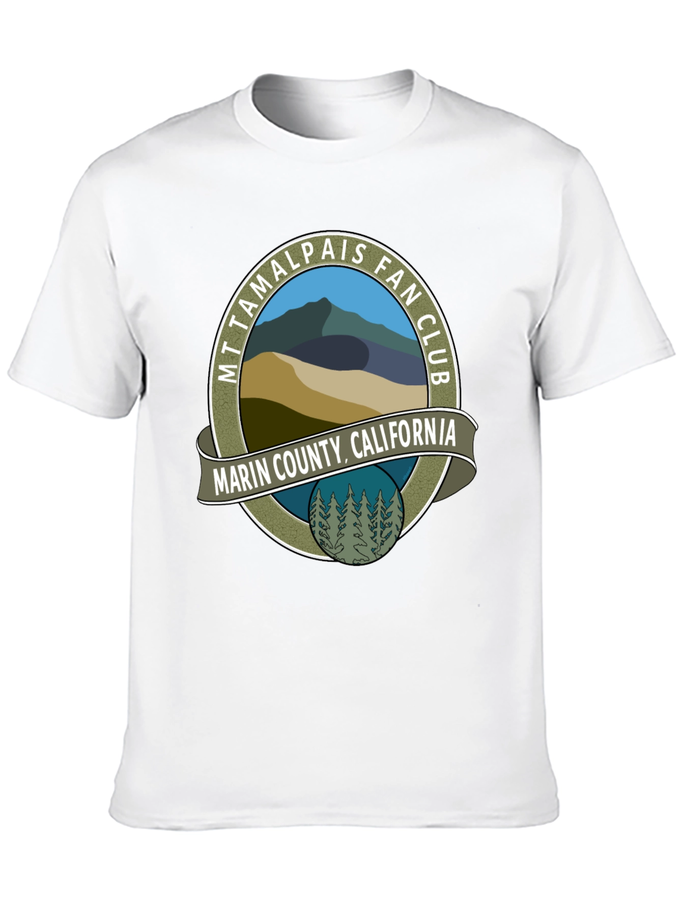 Mt Tamalpais Fan Club Black T-Shirt