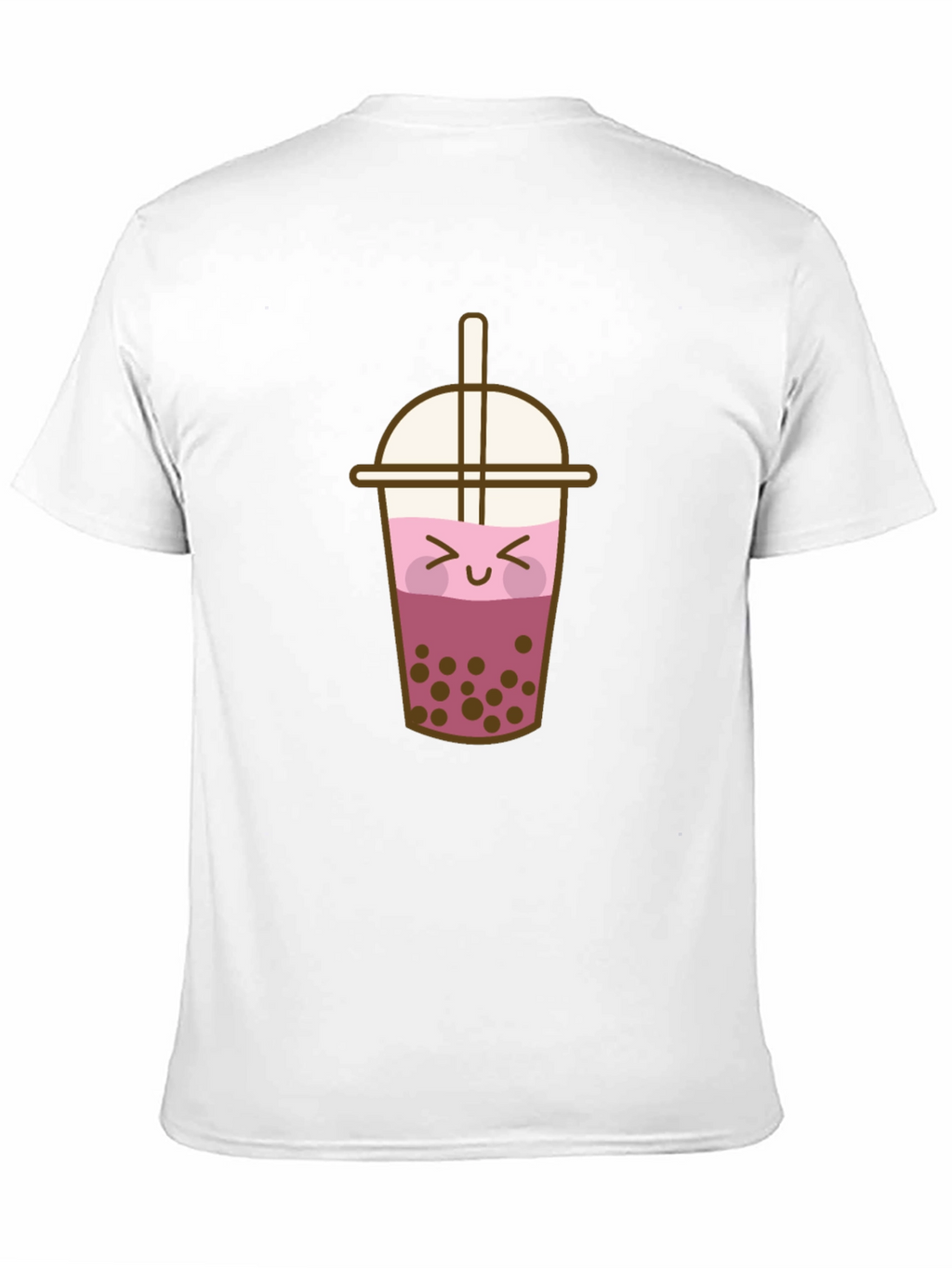 Kawaii Bubble Tea Graphic Tee - Black T-Shirt