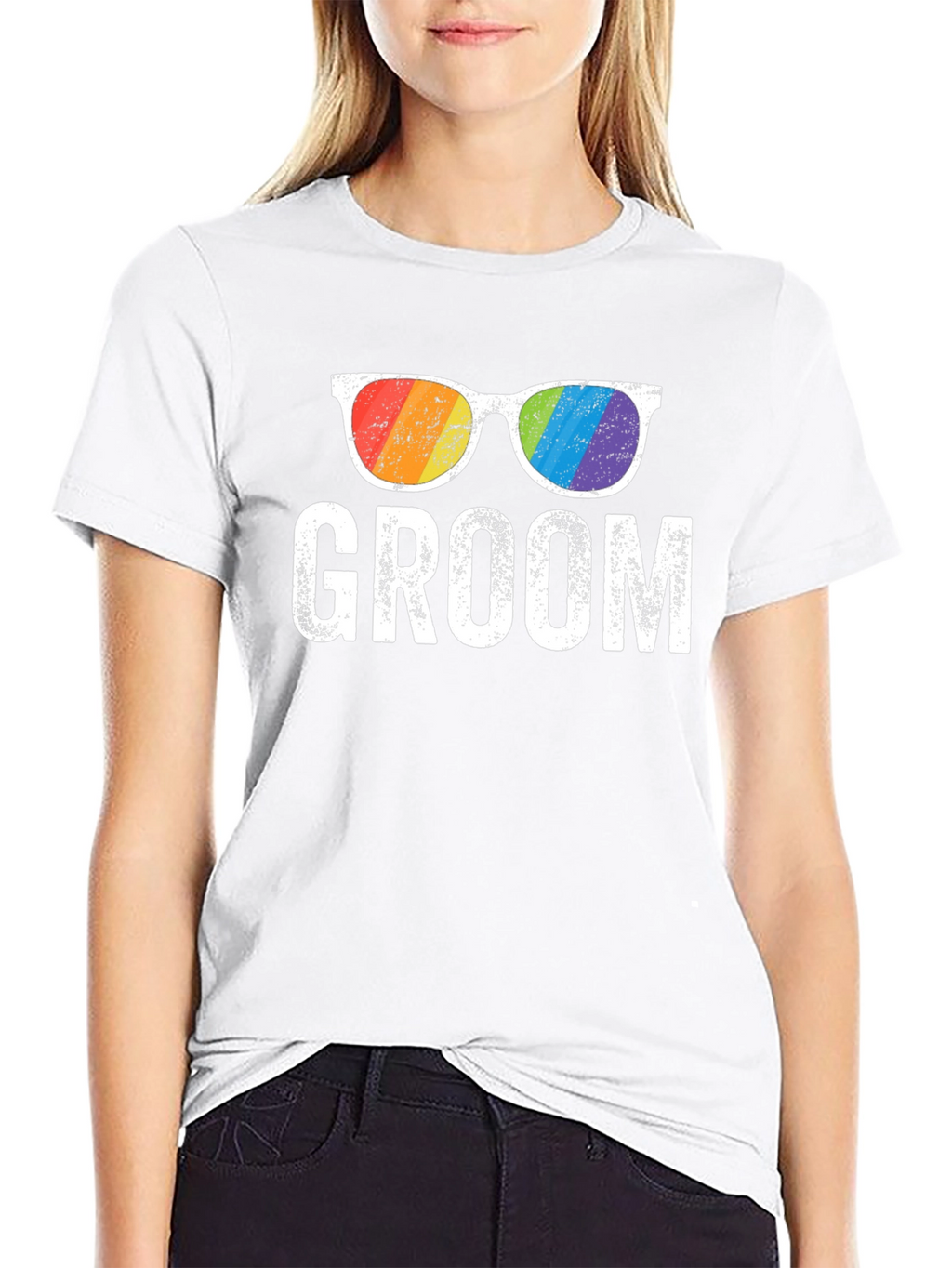 Groom Rainbow Glasses T-Shirt