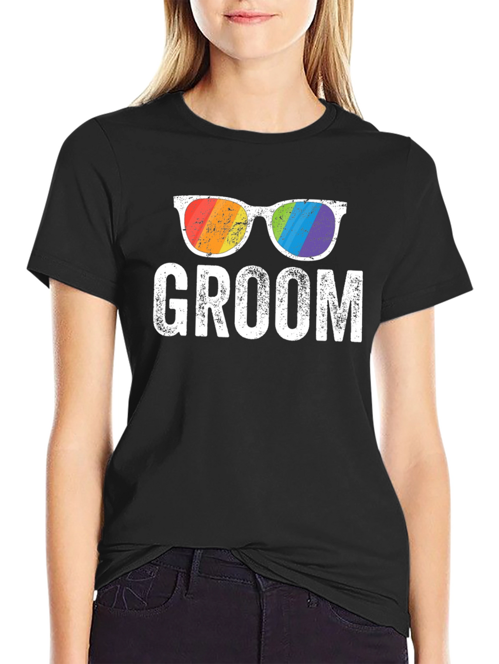 Groom Rainbow Glasses T-Shirt