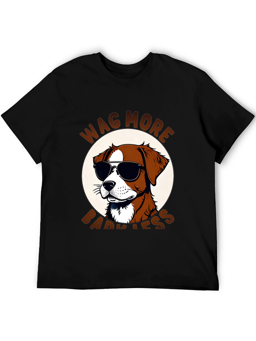Wag More Bark Less Dog T-Shirt