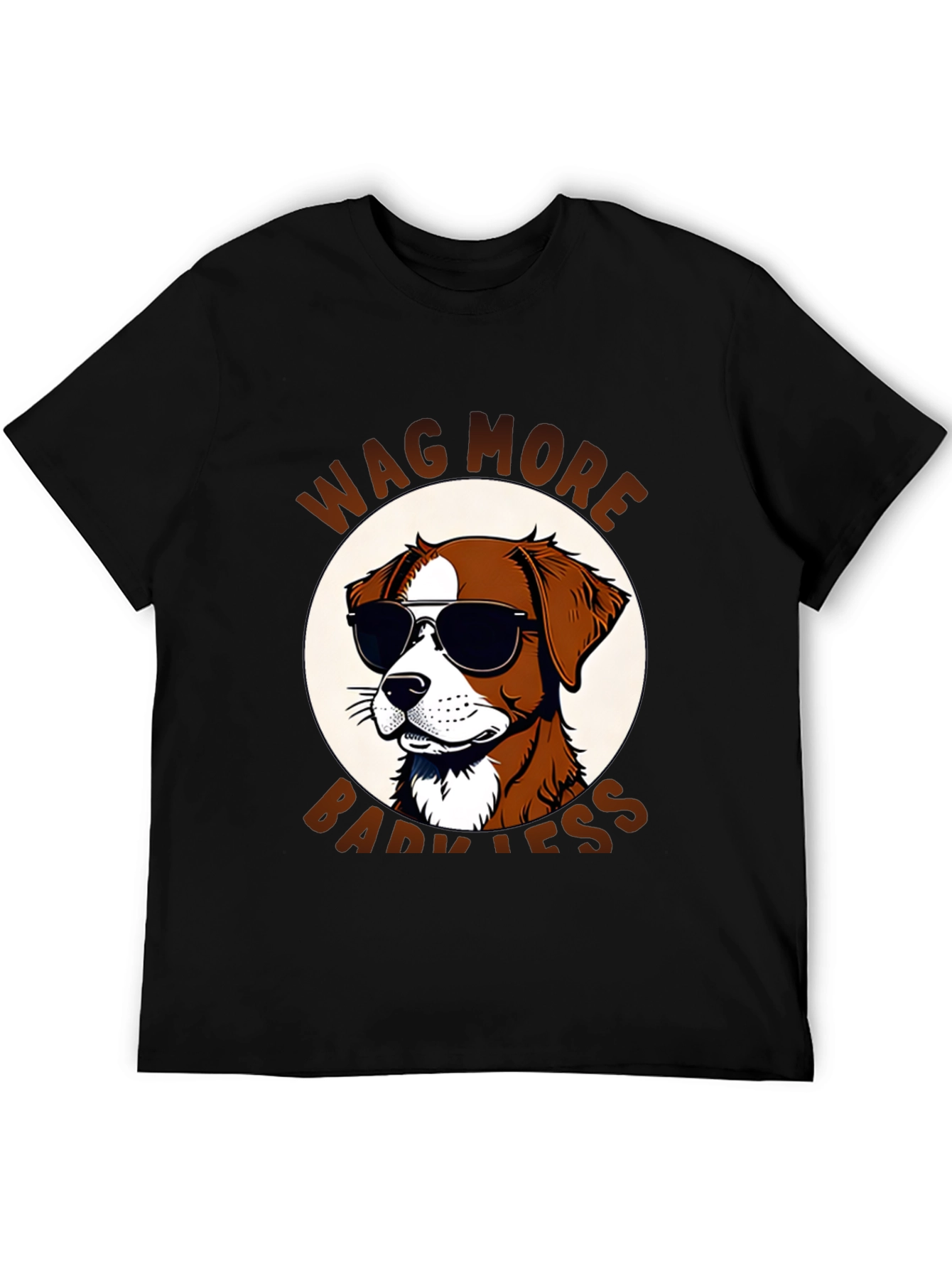 Wag More Bark Less Dog T-Shirt