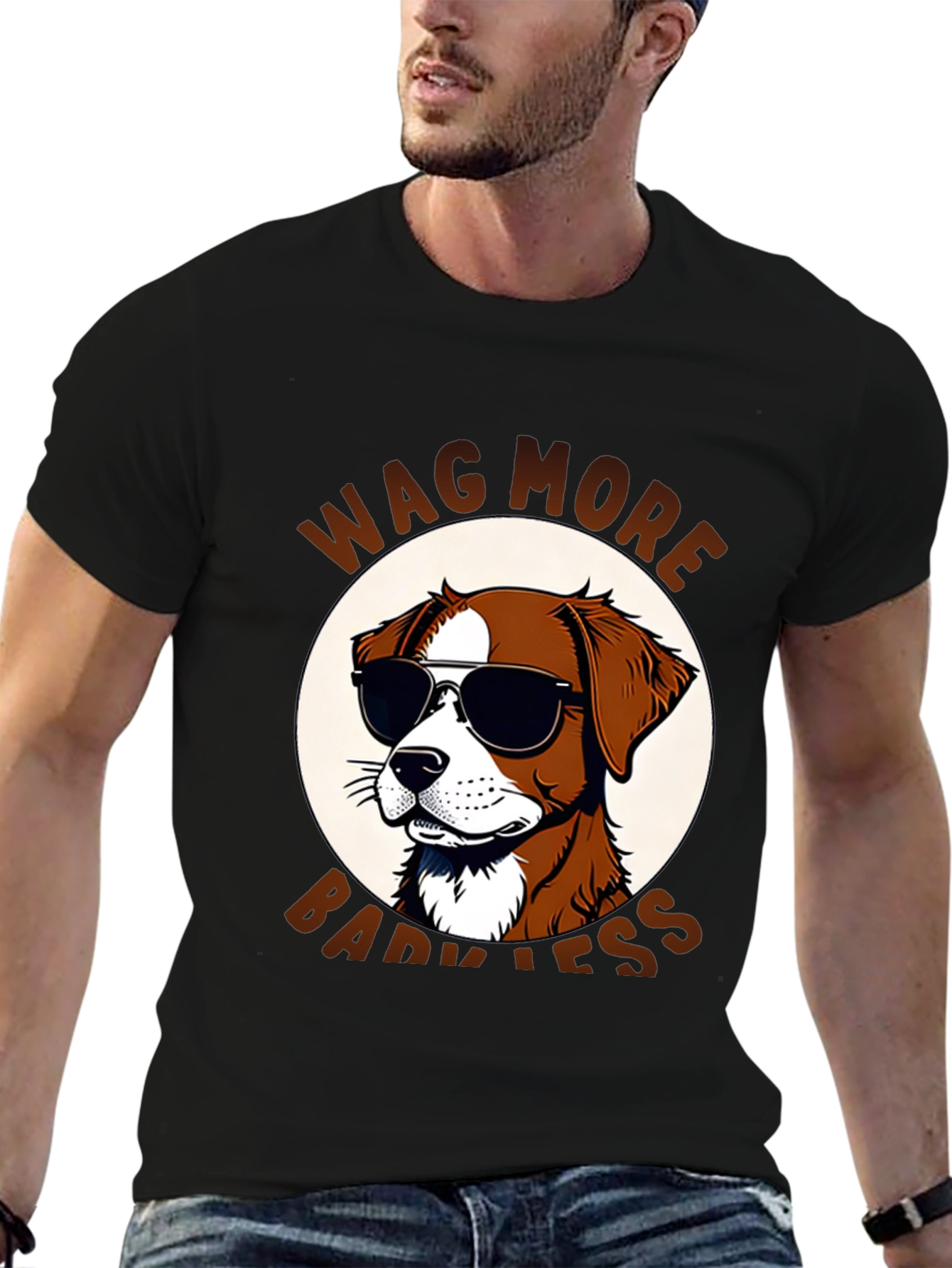 Wag More Bark Less Dog T-Shirt