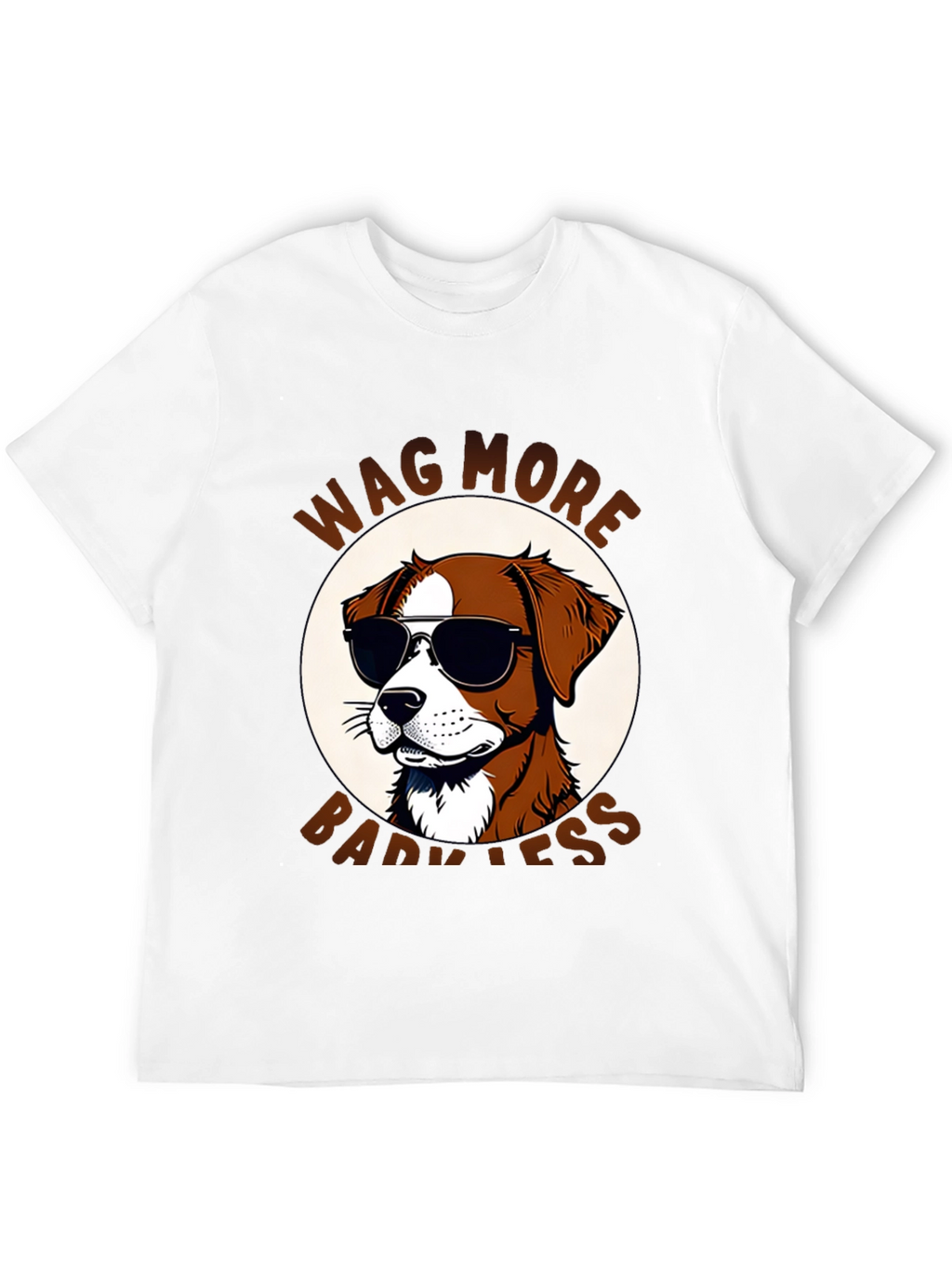Wag More Bark Less Dog T-Shirt