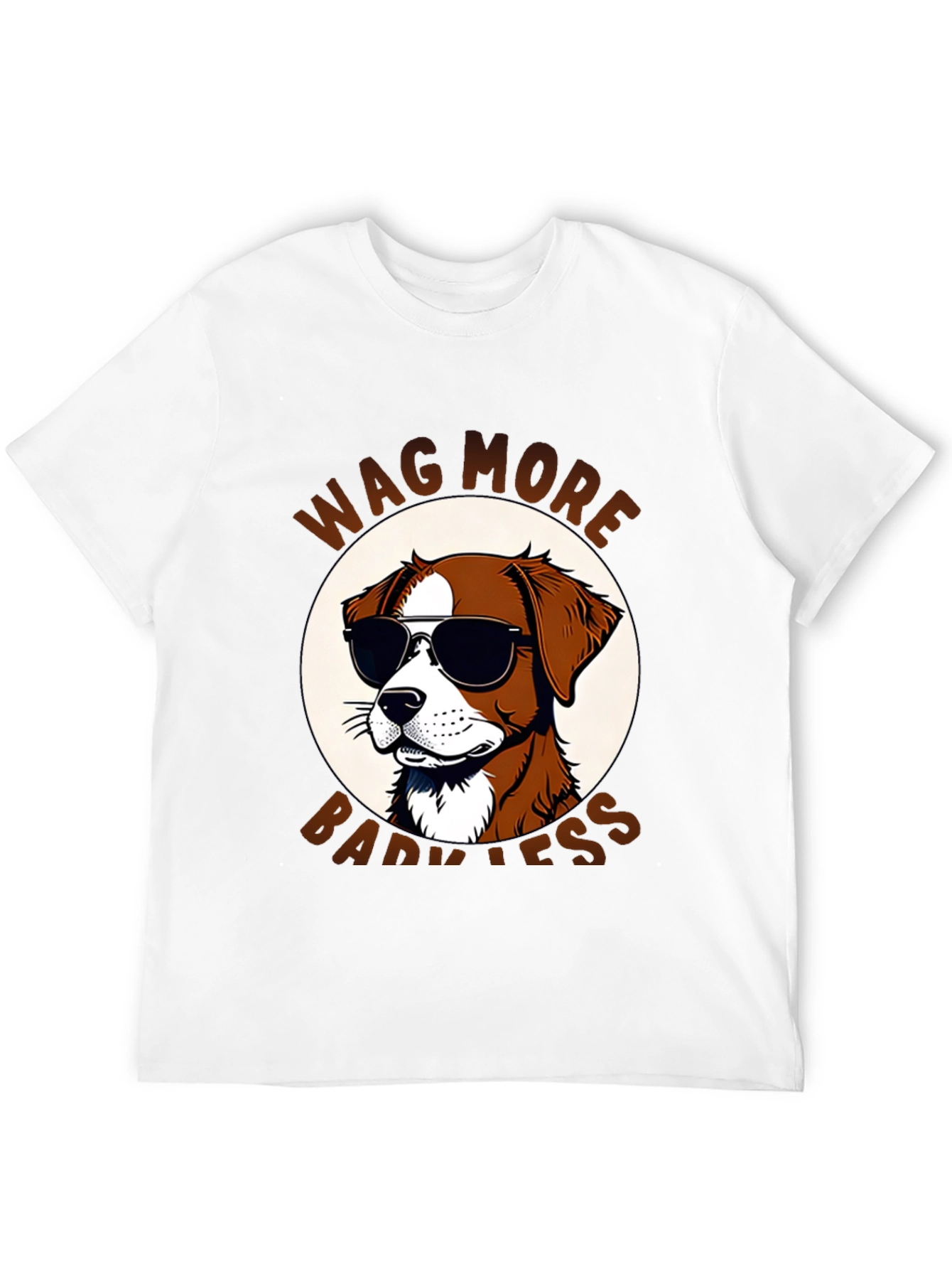 Wag More Bark Less Dog T-Shirt