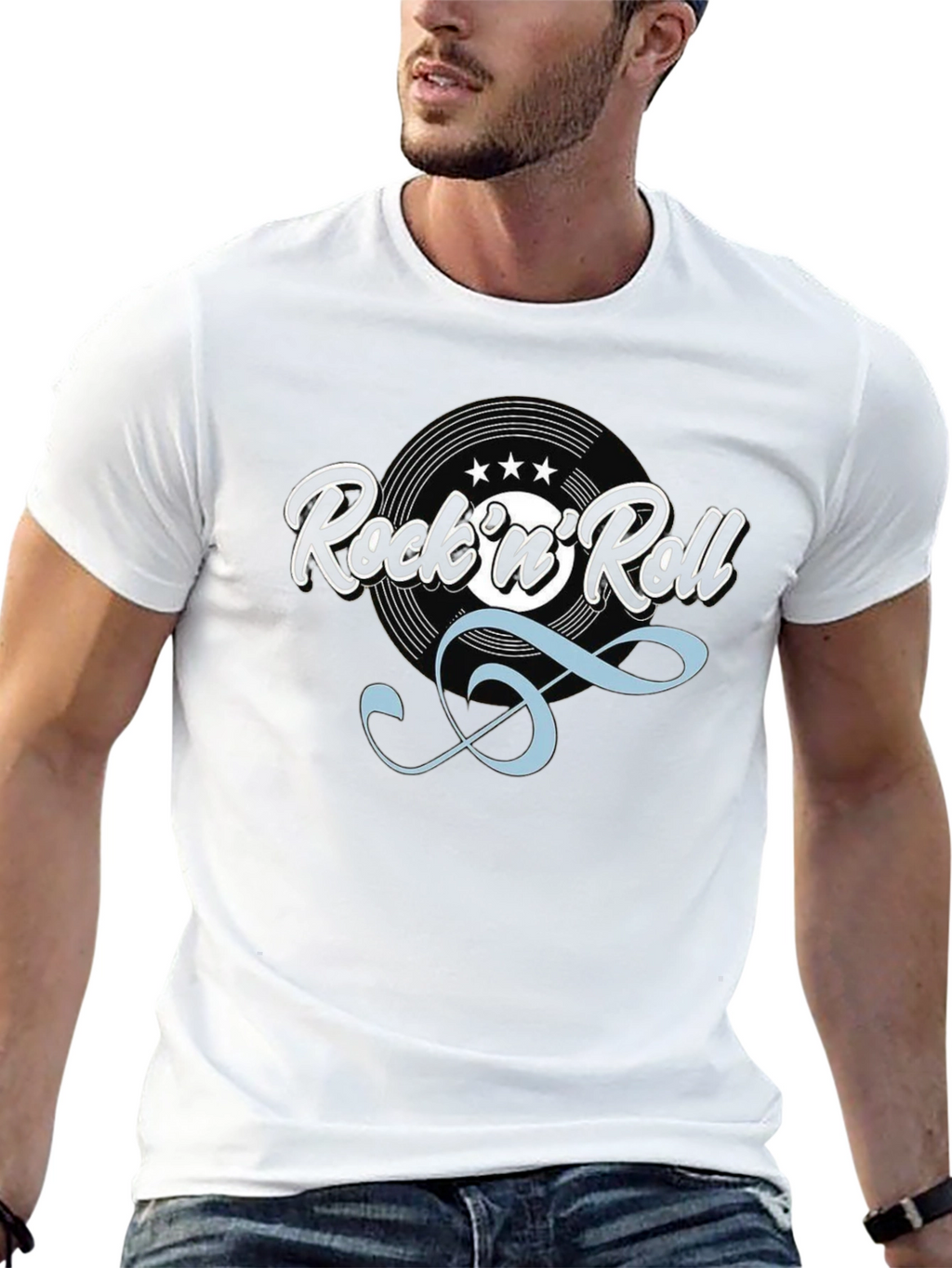 Rock n Roll Graphic Tee - Retro Music Shirt