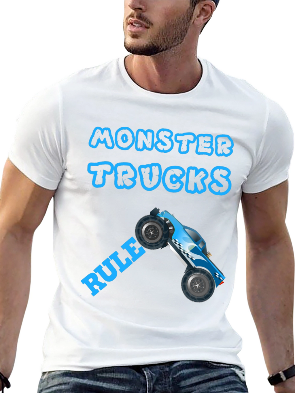 Monster Trucks Rule Graphic Tee - Black