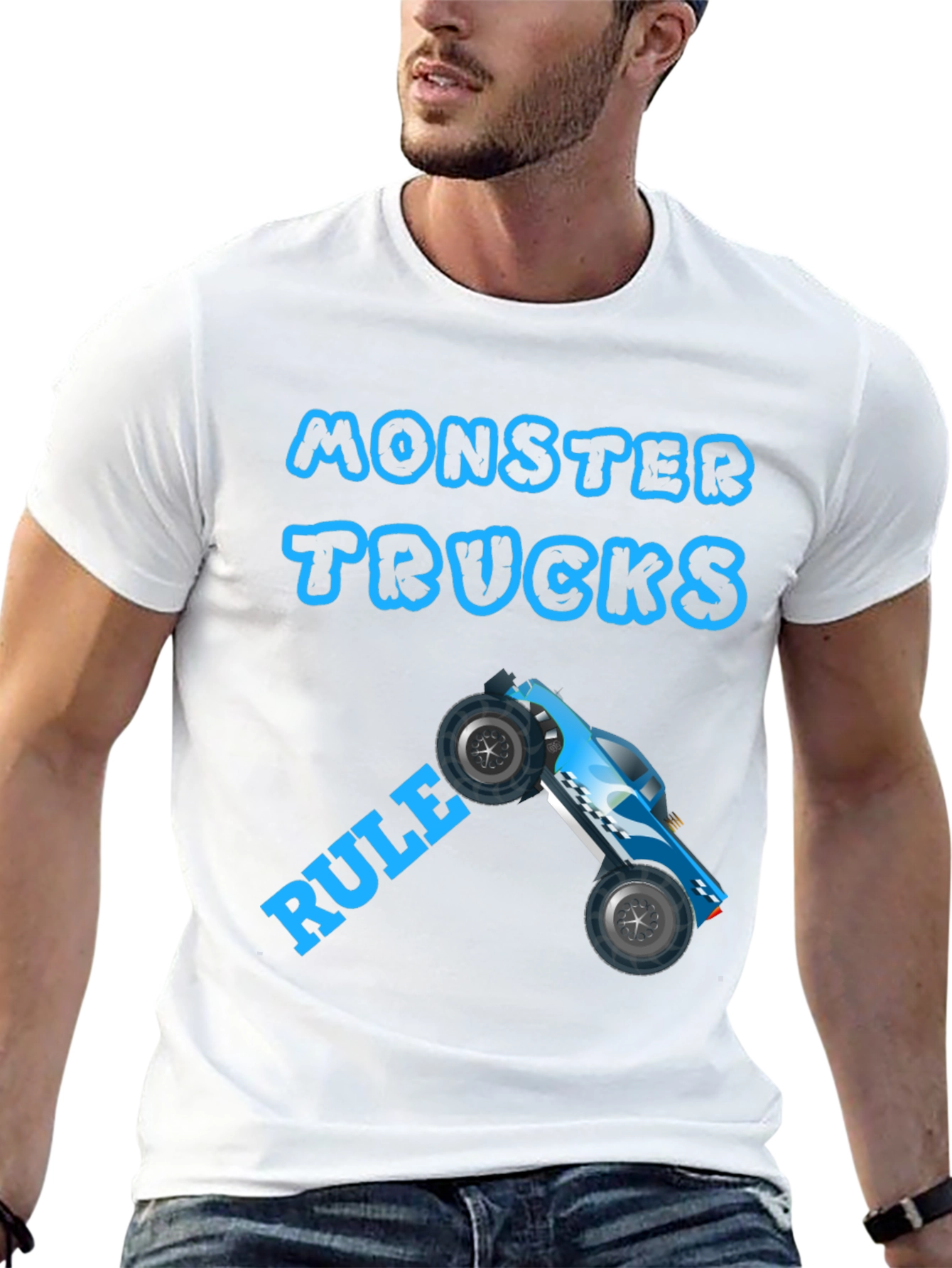 Monster Trucks Rule Graphic Tee - Black