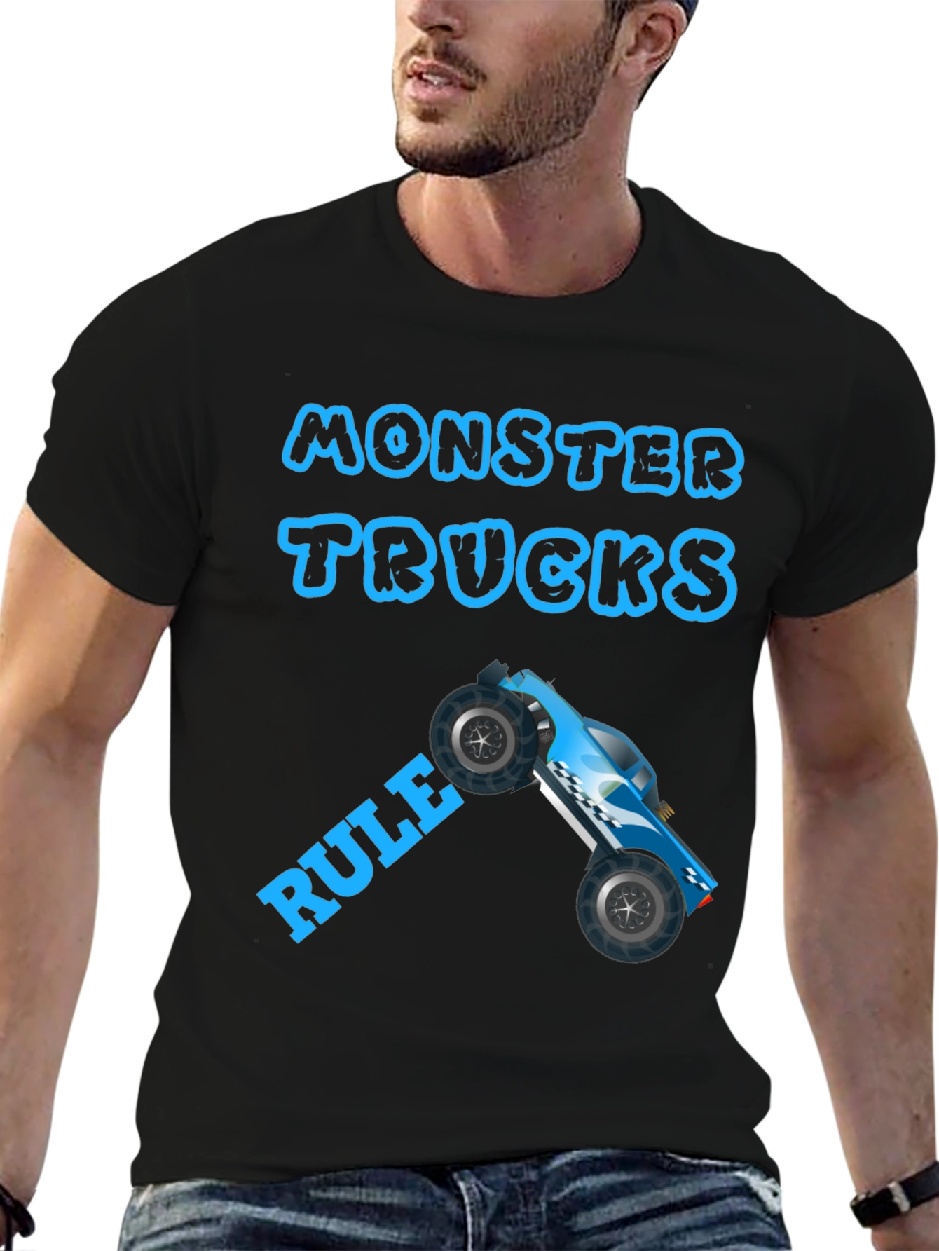 Monster Trucks Rule Graphic Tee - Black