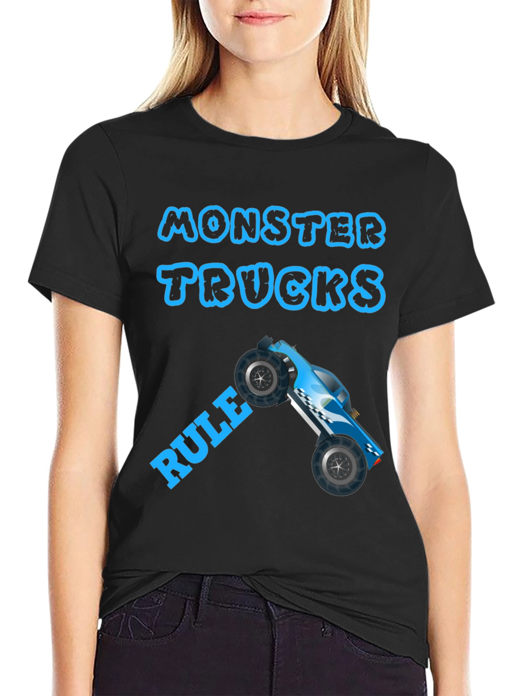 Monster Trucks Rule Graphic Tee - Black
