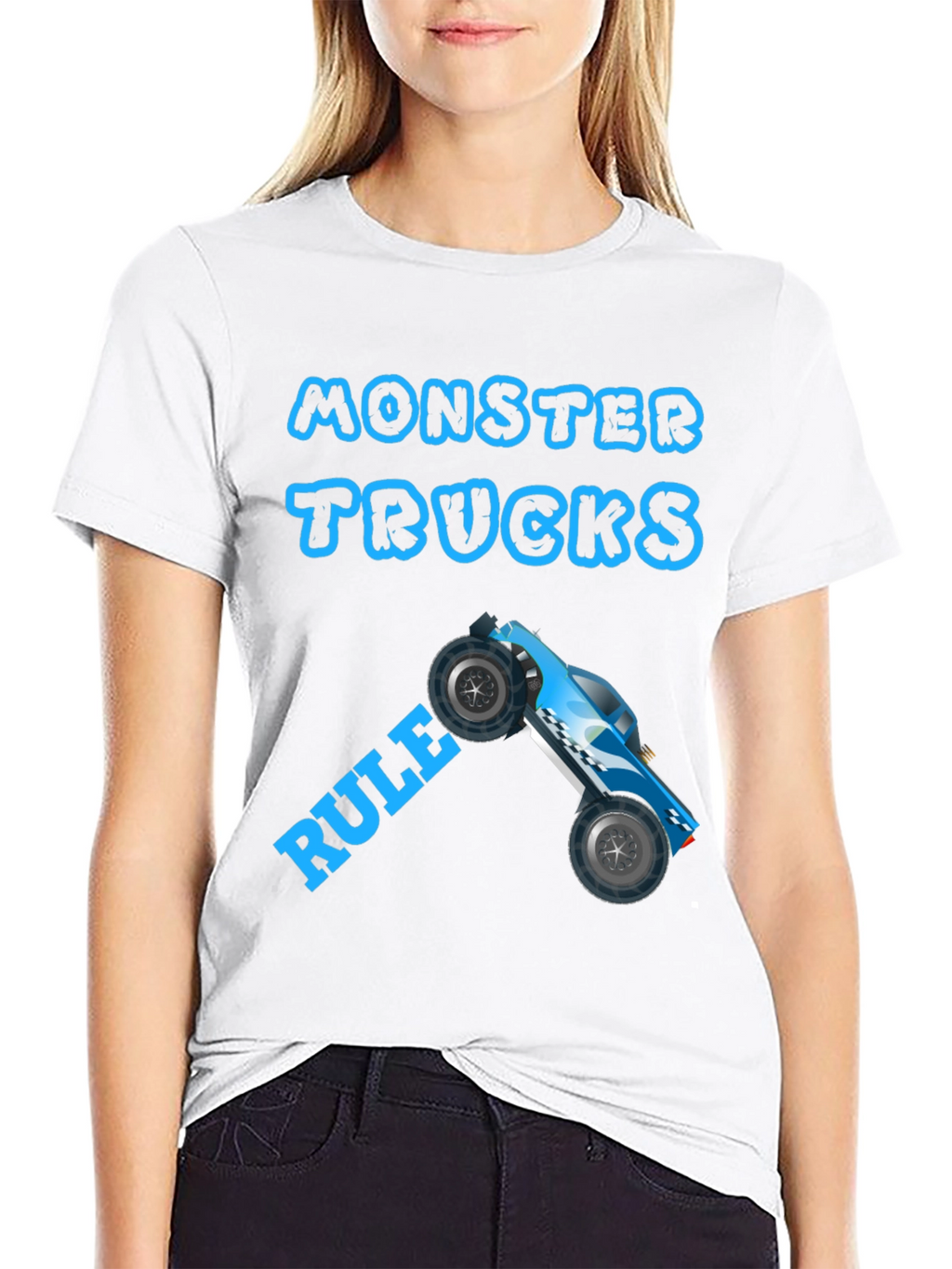 Monster Trucks Rule Graphic Tee - Black