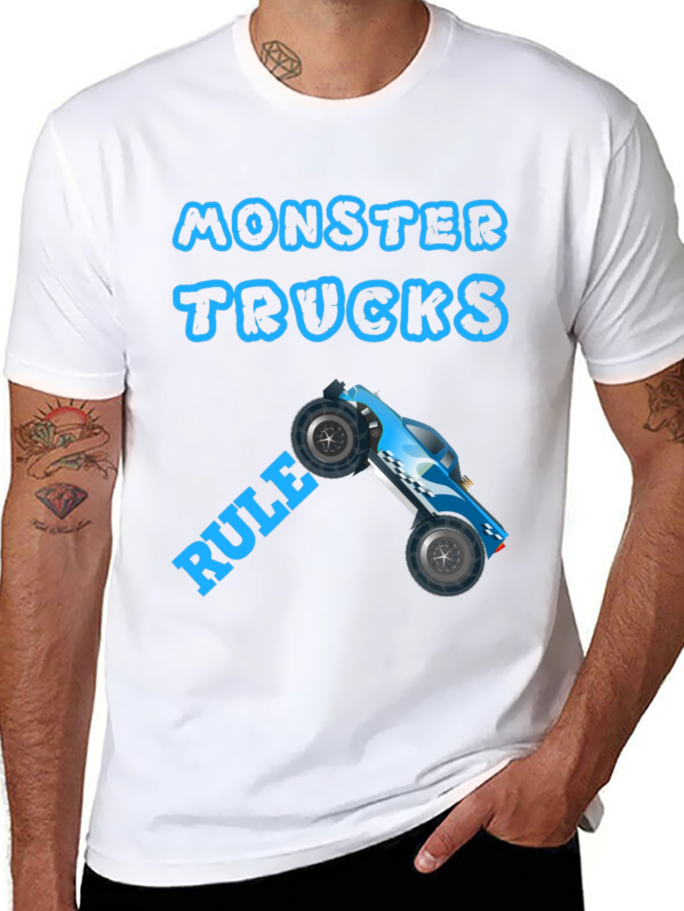 Monster Trucks Rule Graphic Tee - Black