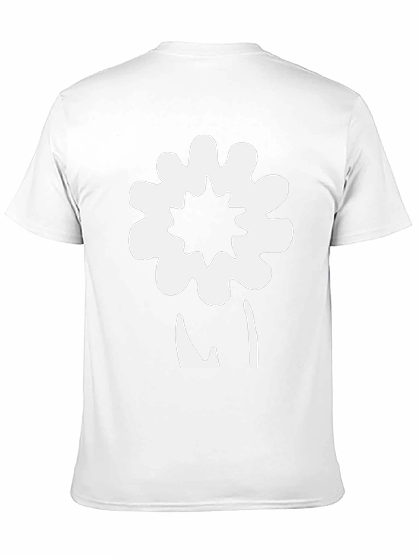 Unique Flower Graphic Black T-Shirt