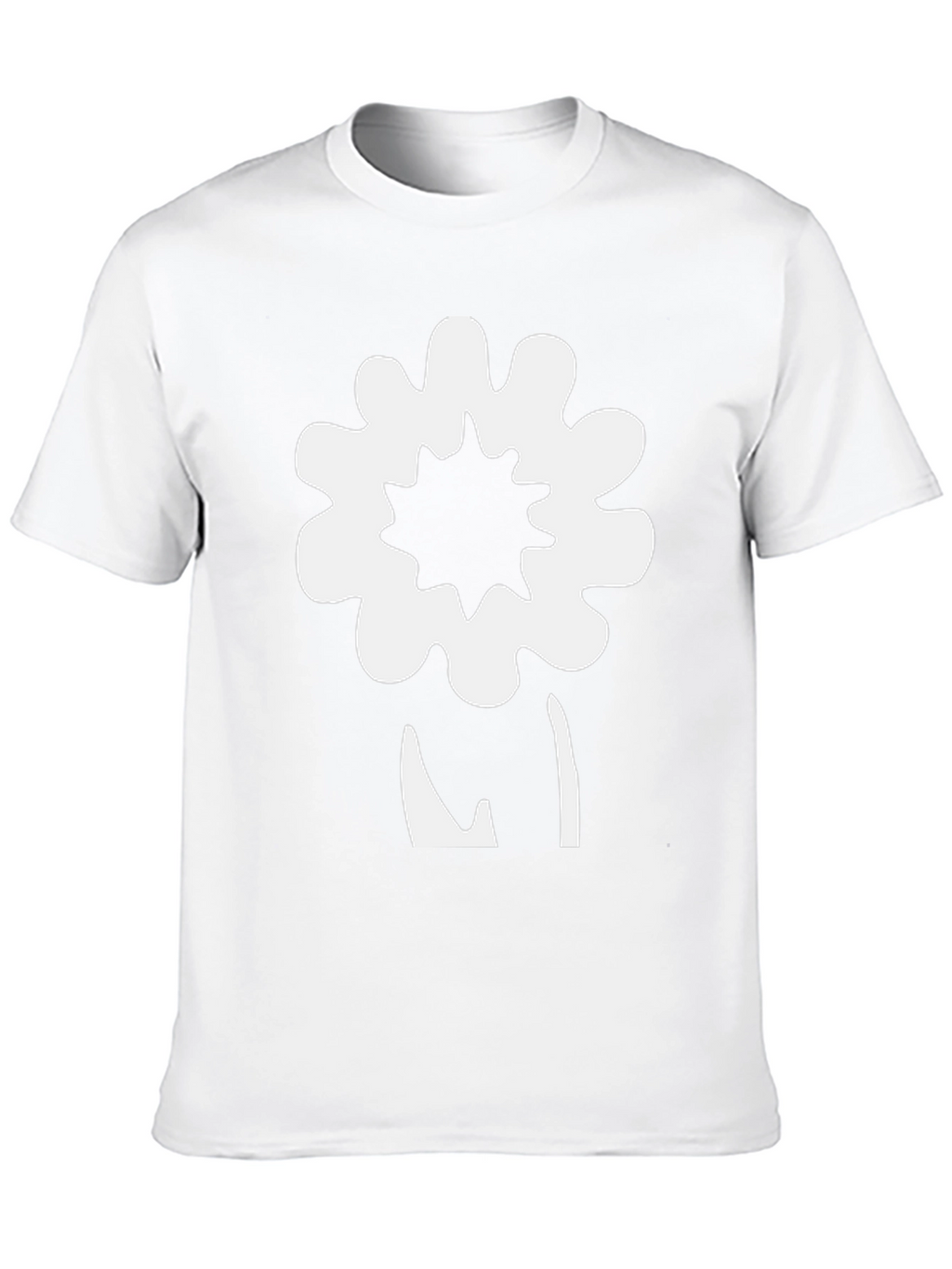 Unique Flower Graphic Black T-Shirt