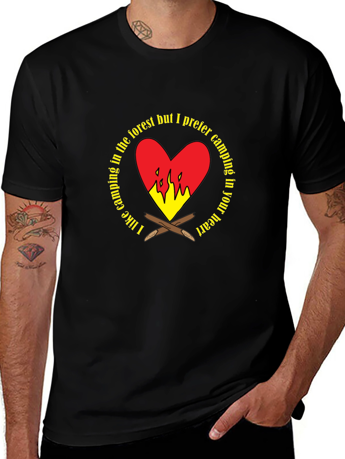 Camping Heart Graphic T-Shirt