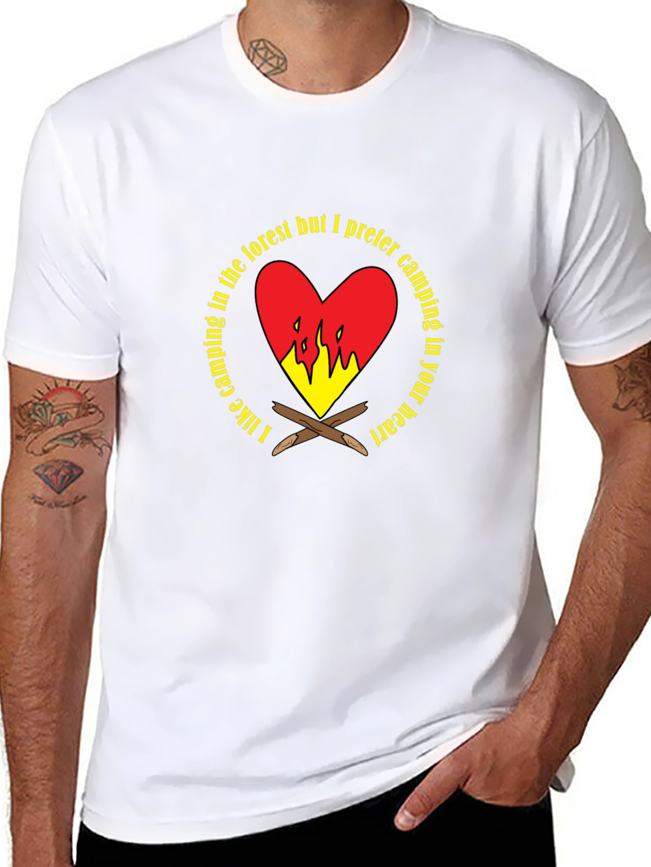 Camping Heart Graphic T-Shirt