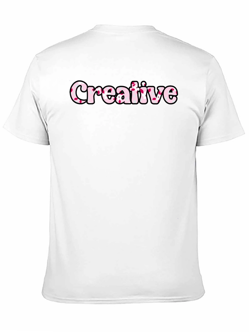 Creative Graphic Tee - Black Cotton Blend