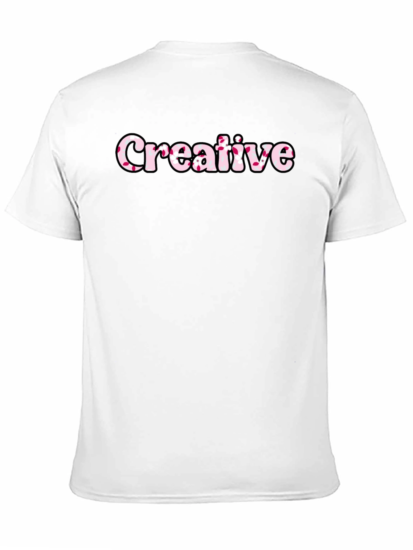 Creative Graphic Tee - Black Cotton Blend