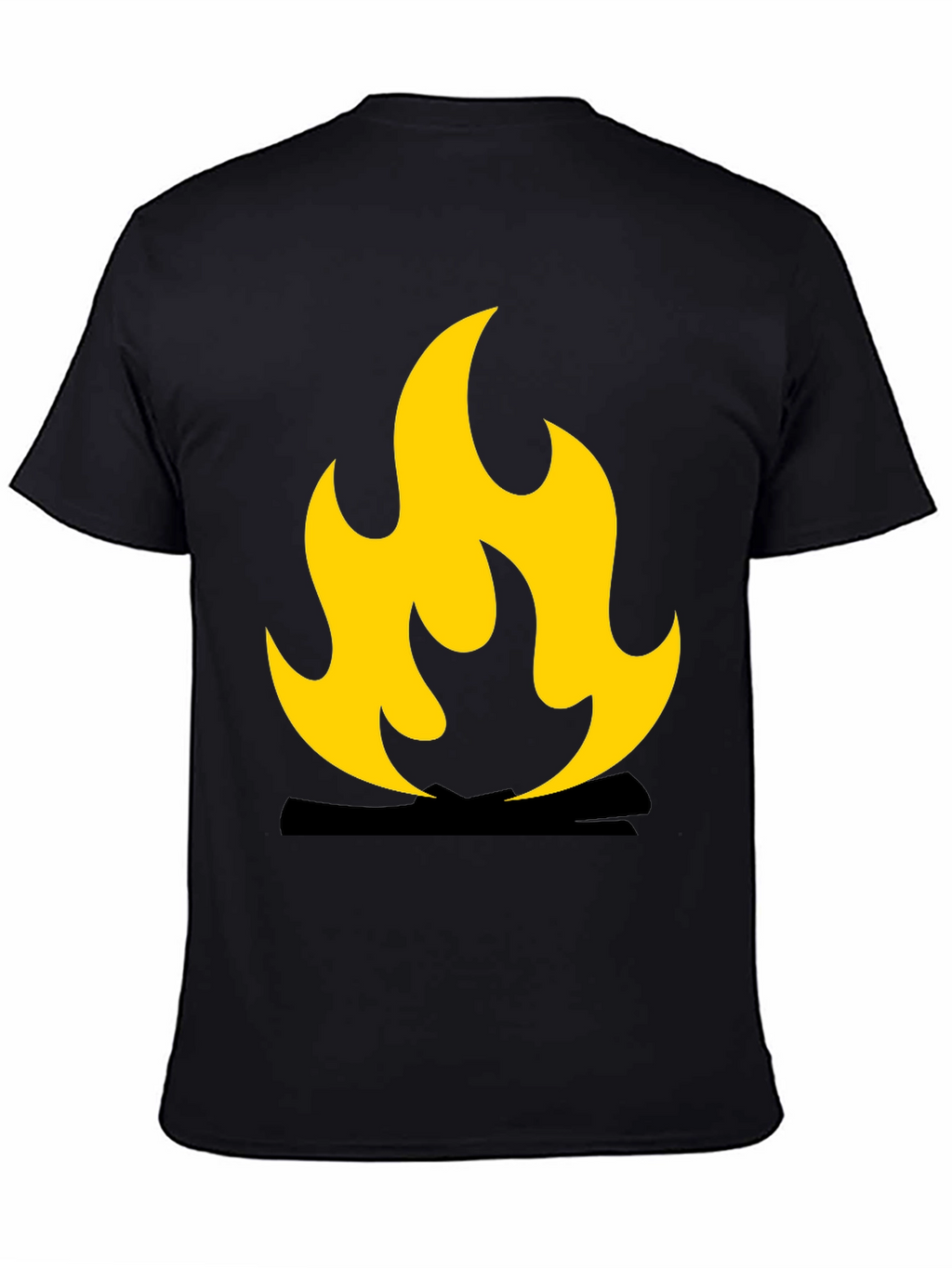 Flame Graphic Black T-Shirt