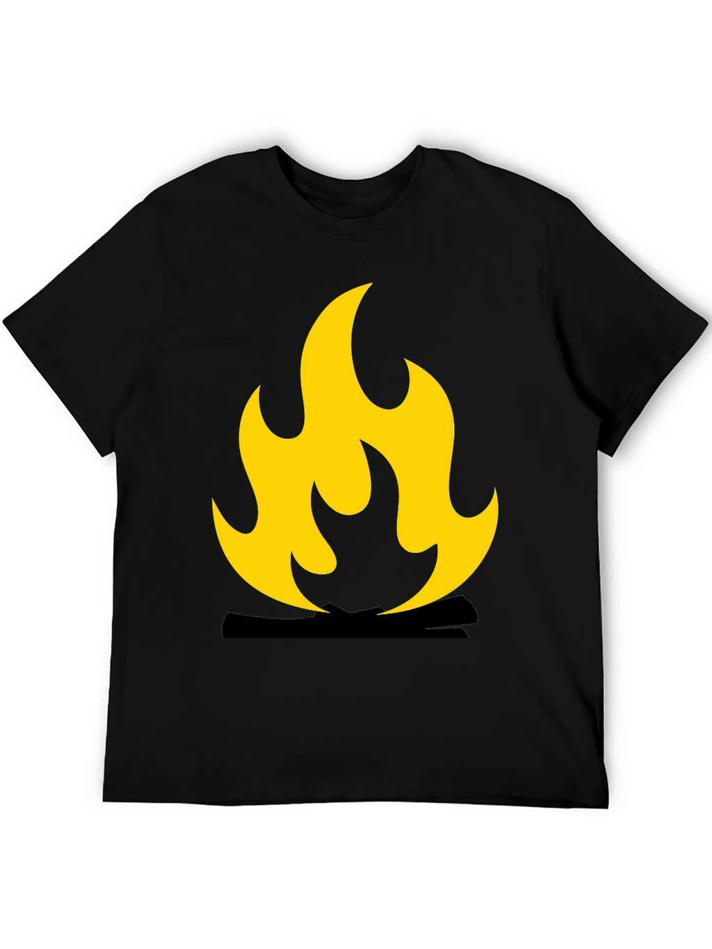 Flame Graphic Black T-Shirt