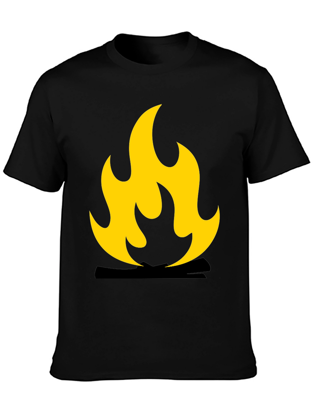 Flame Graphic Black T-Shirt