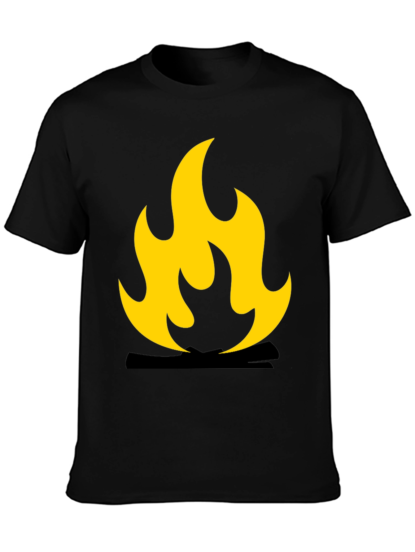 Flame Graphic Black T-Shirt
