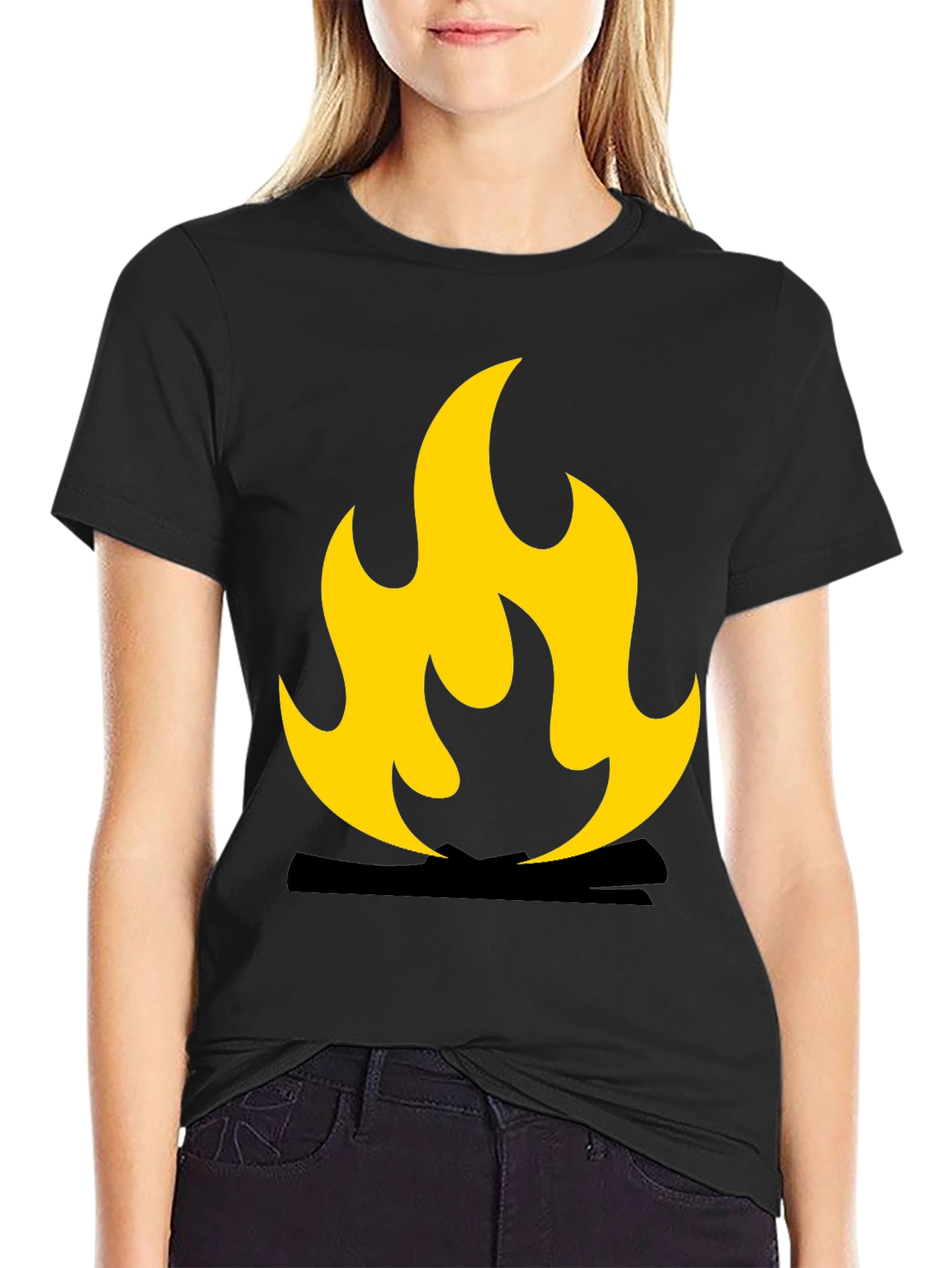 Flame Graphic Black T-Shirt