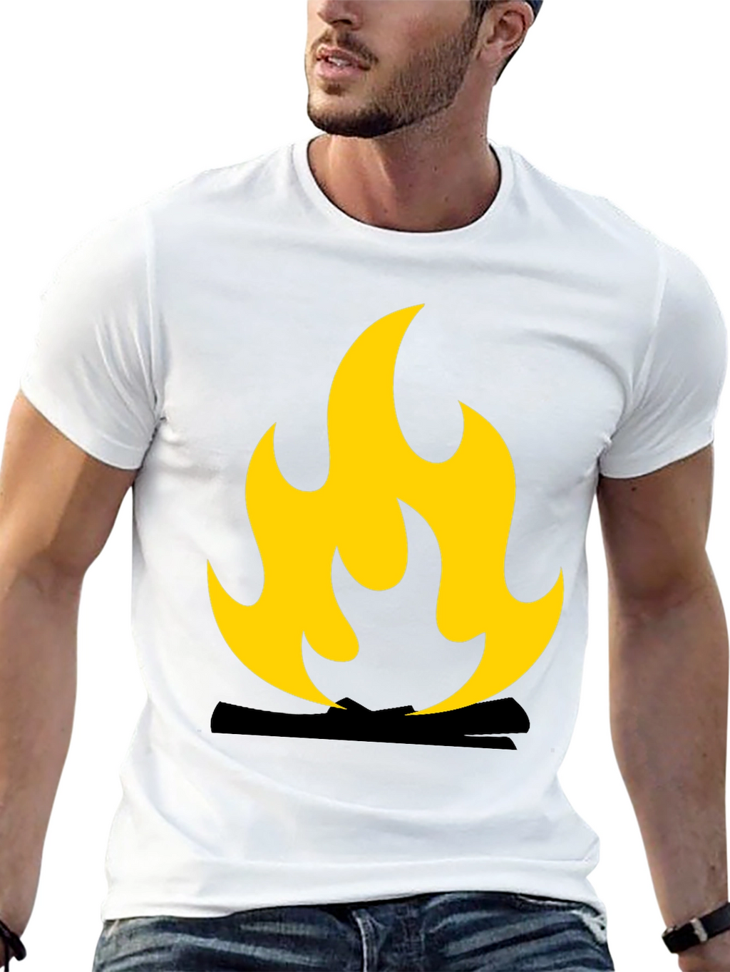 Flame Graphic Black T-Shirt
