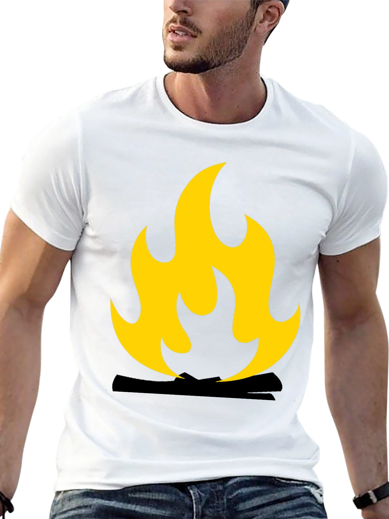 Flame Graphic Black T-Shirt