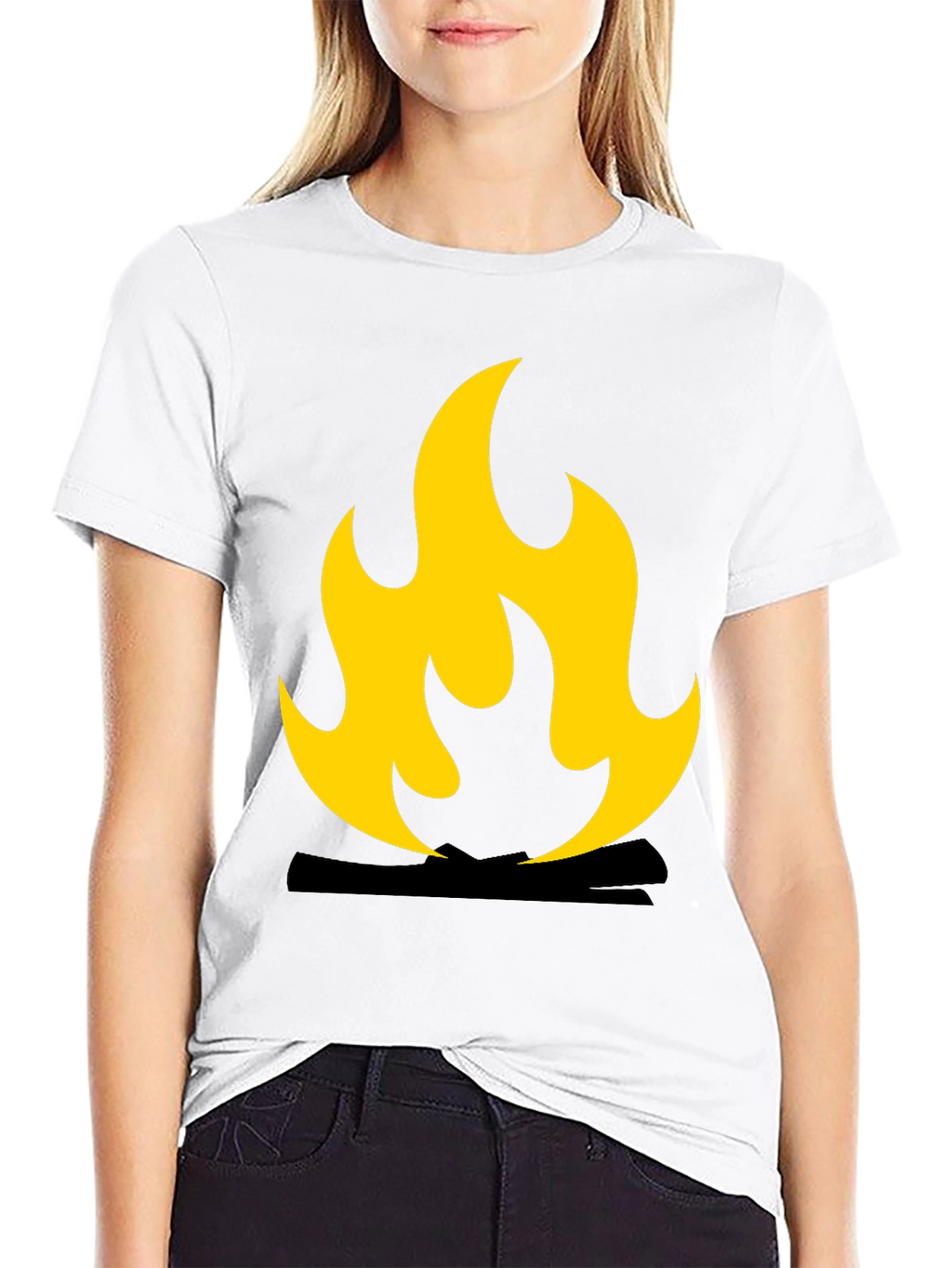 Flame Graphic Black T-Shirt