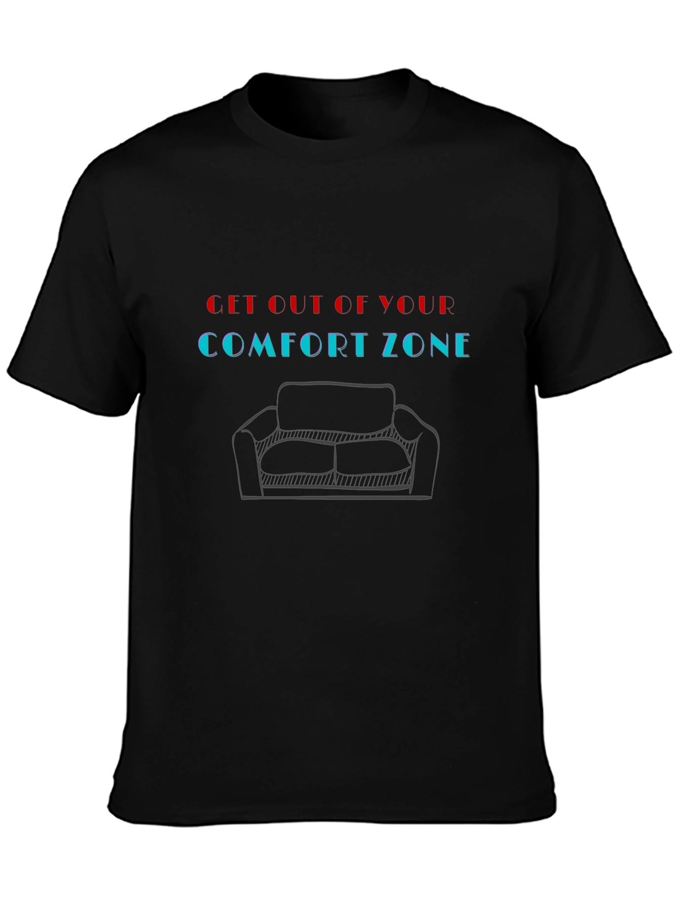Comfort Zone Graphic Tee - Motivational Style