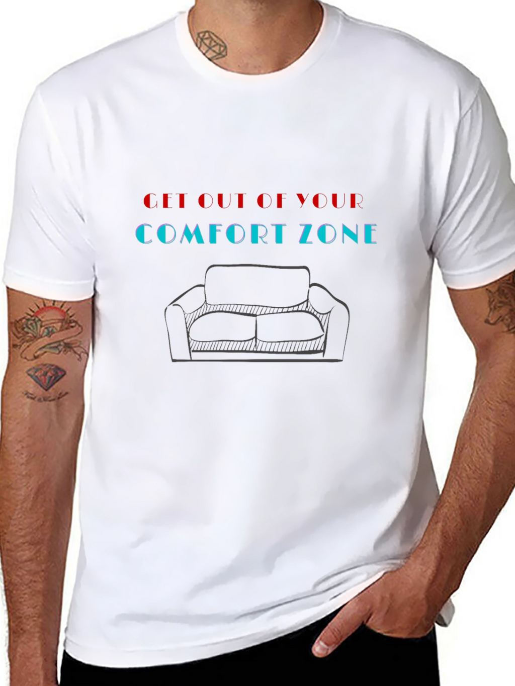 Comfort Zone Graphic Tee - Motivational Style