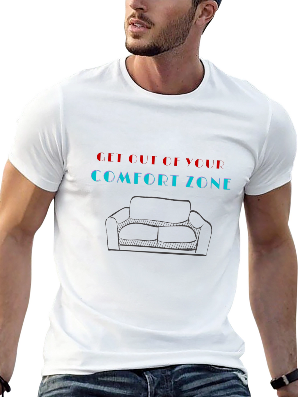 Comfort Zone Graphic Tee - Motivational Style