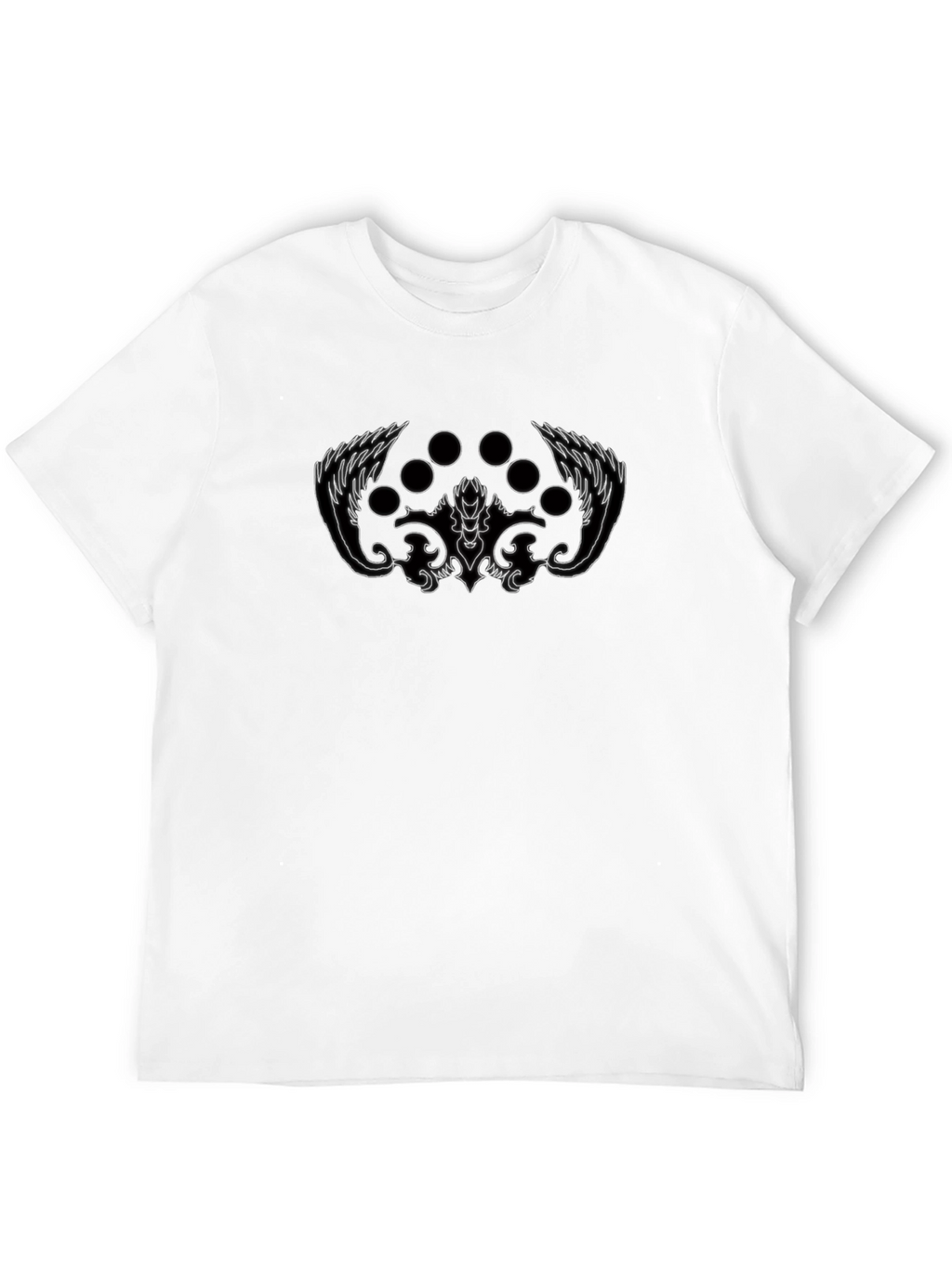 Graphic Black T-Shirt with Dragon Wing Design