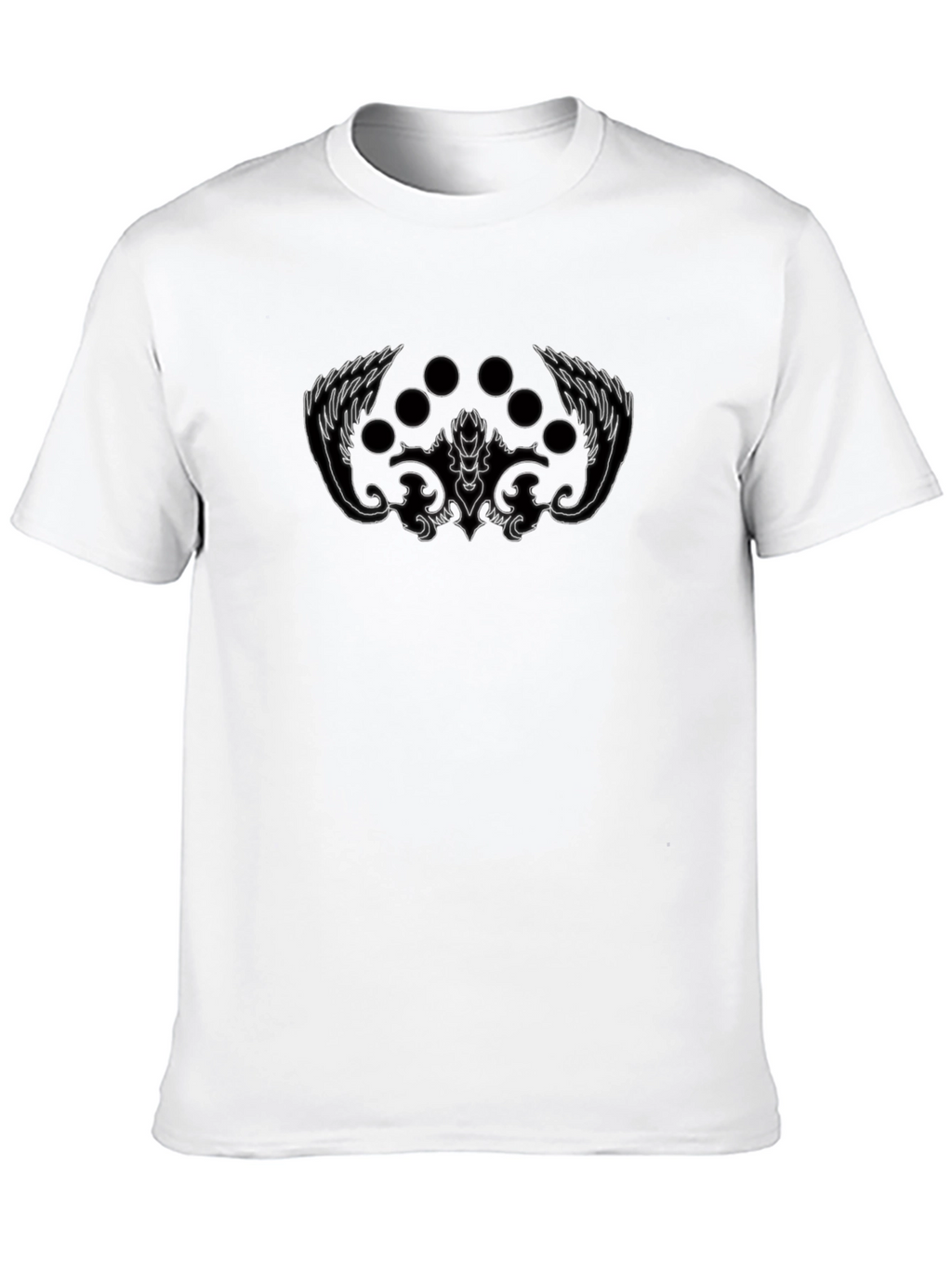 Graphic Black T-Shirt with Dragon Wing Design