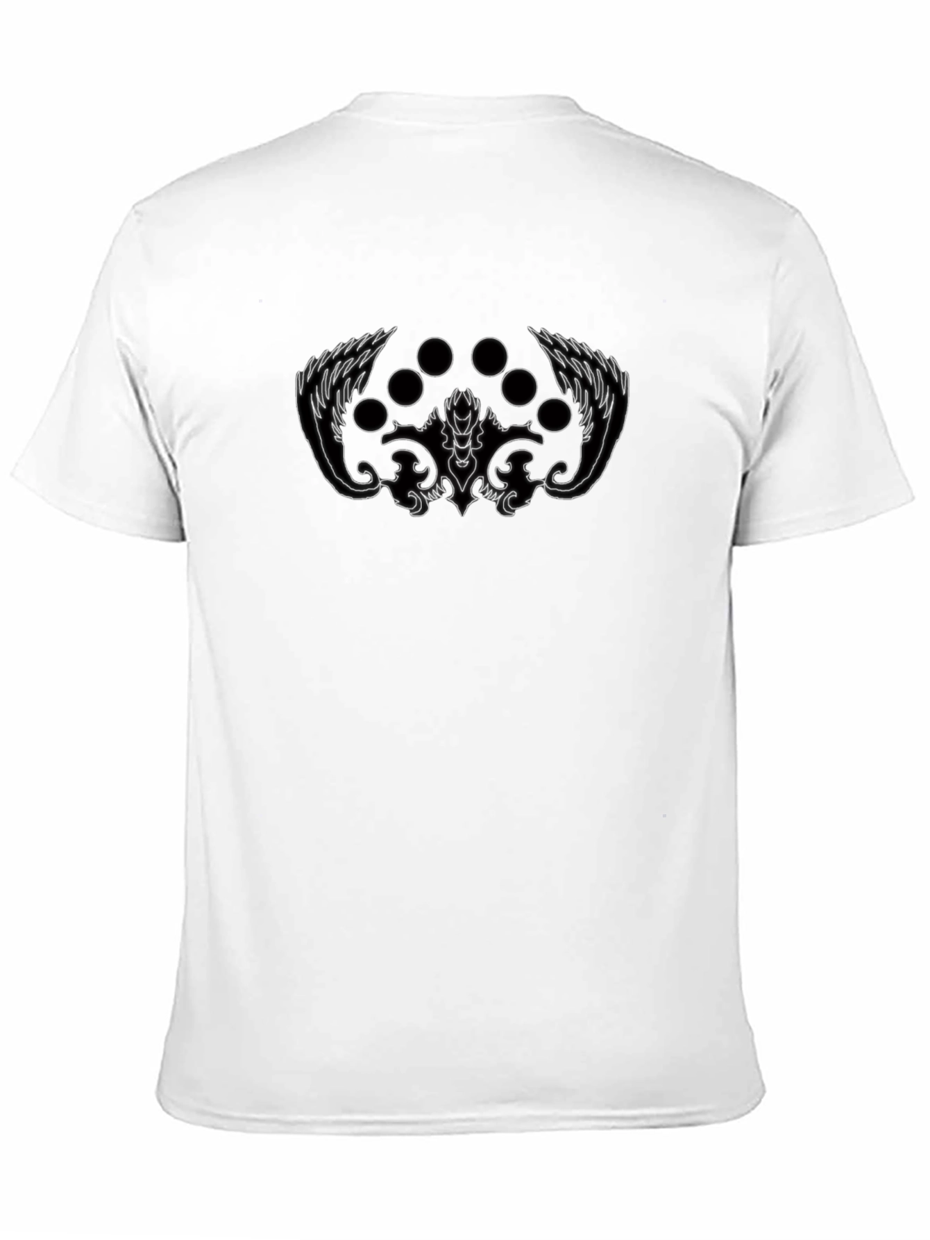 Graphic Black T-Shirt with Dragon Wing Design