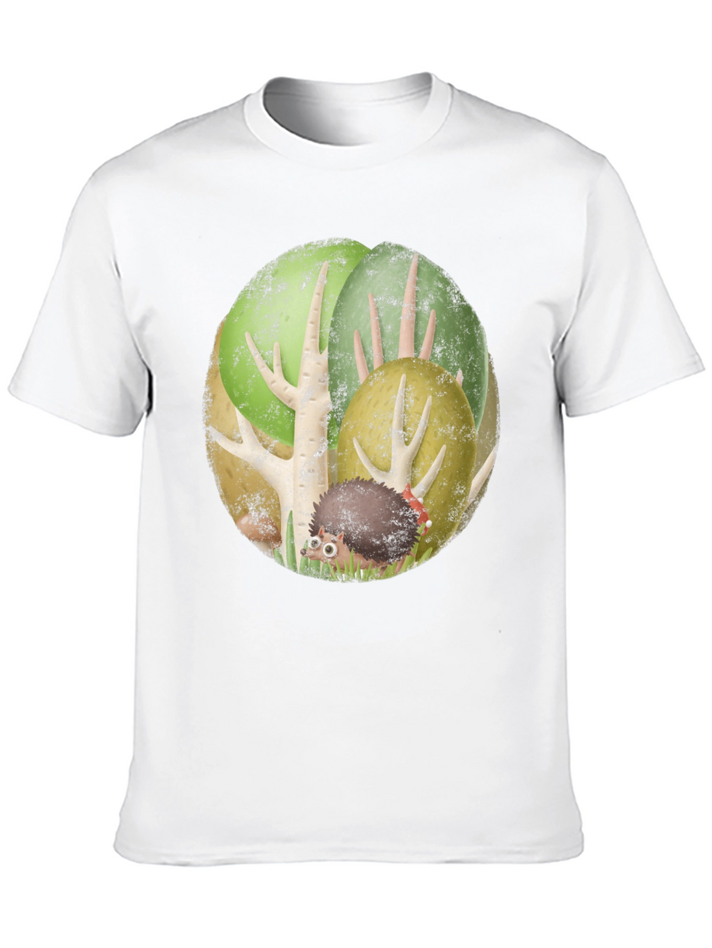 Whimsical Hedgehog Forest Graphic Tee
